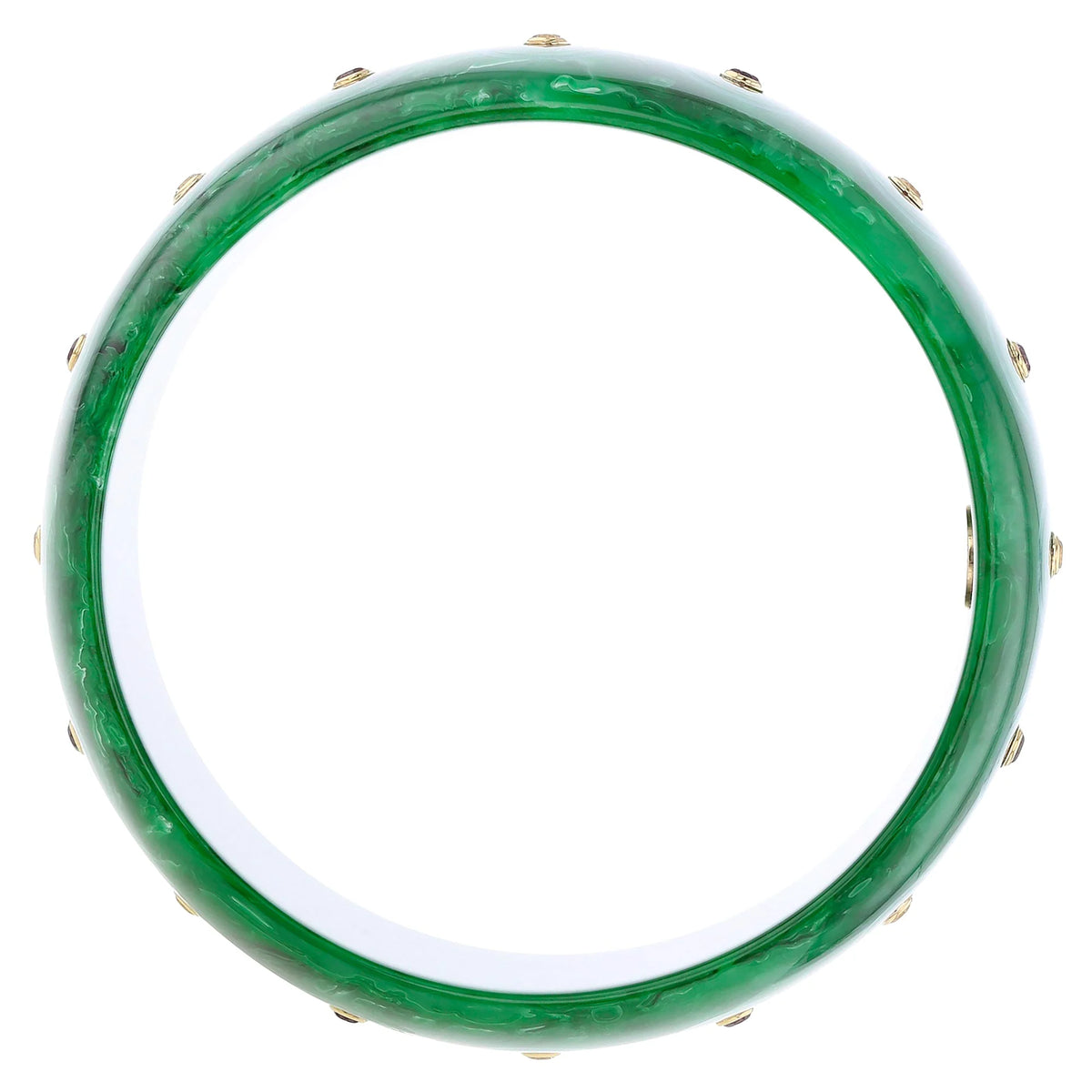 Beatrice Bangle | Bakelite With Inlay And Stones.