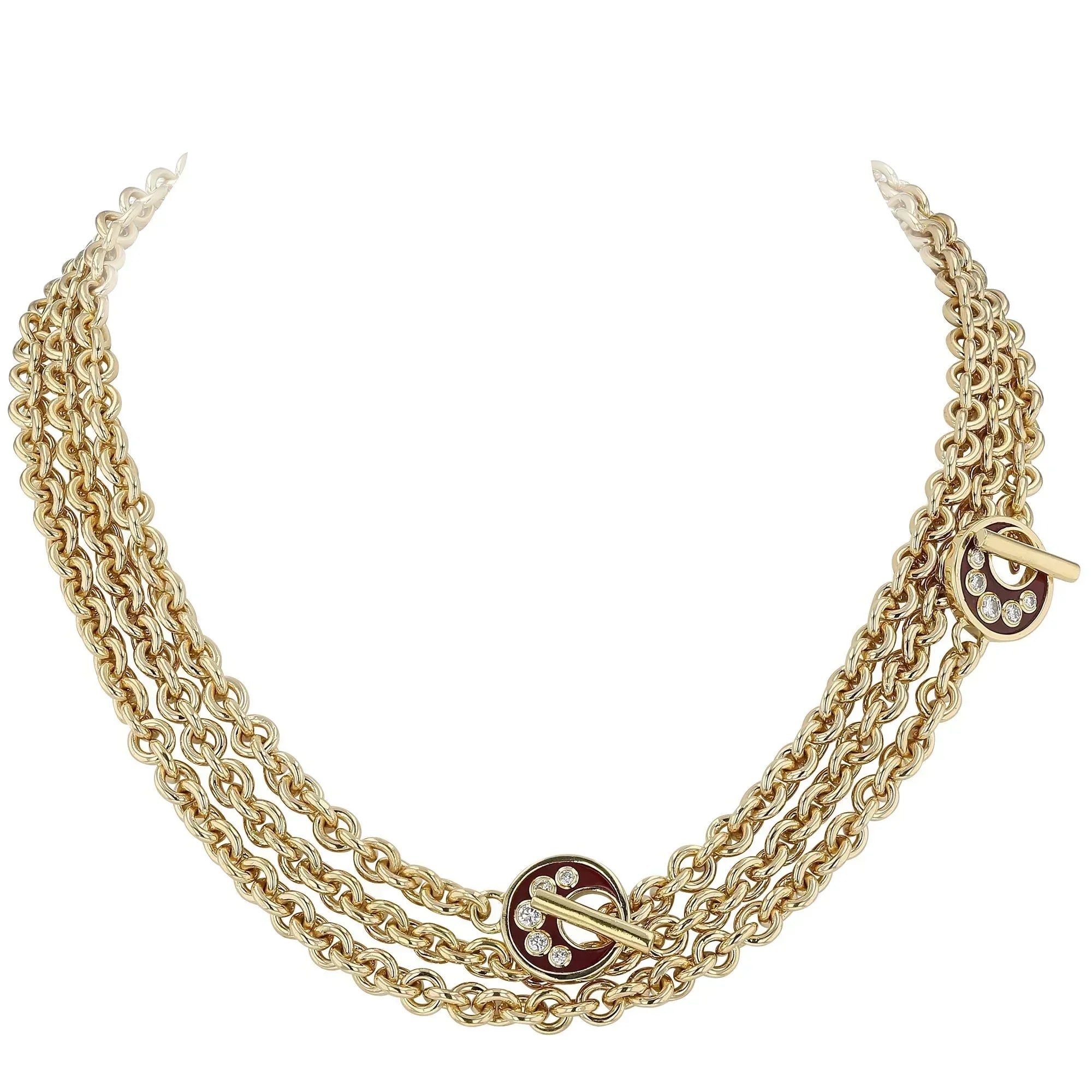 Carolina Necklace | Cable chain necklace with clasp and stones.
