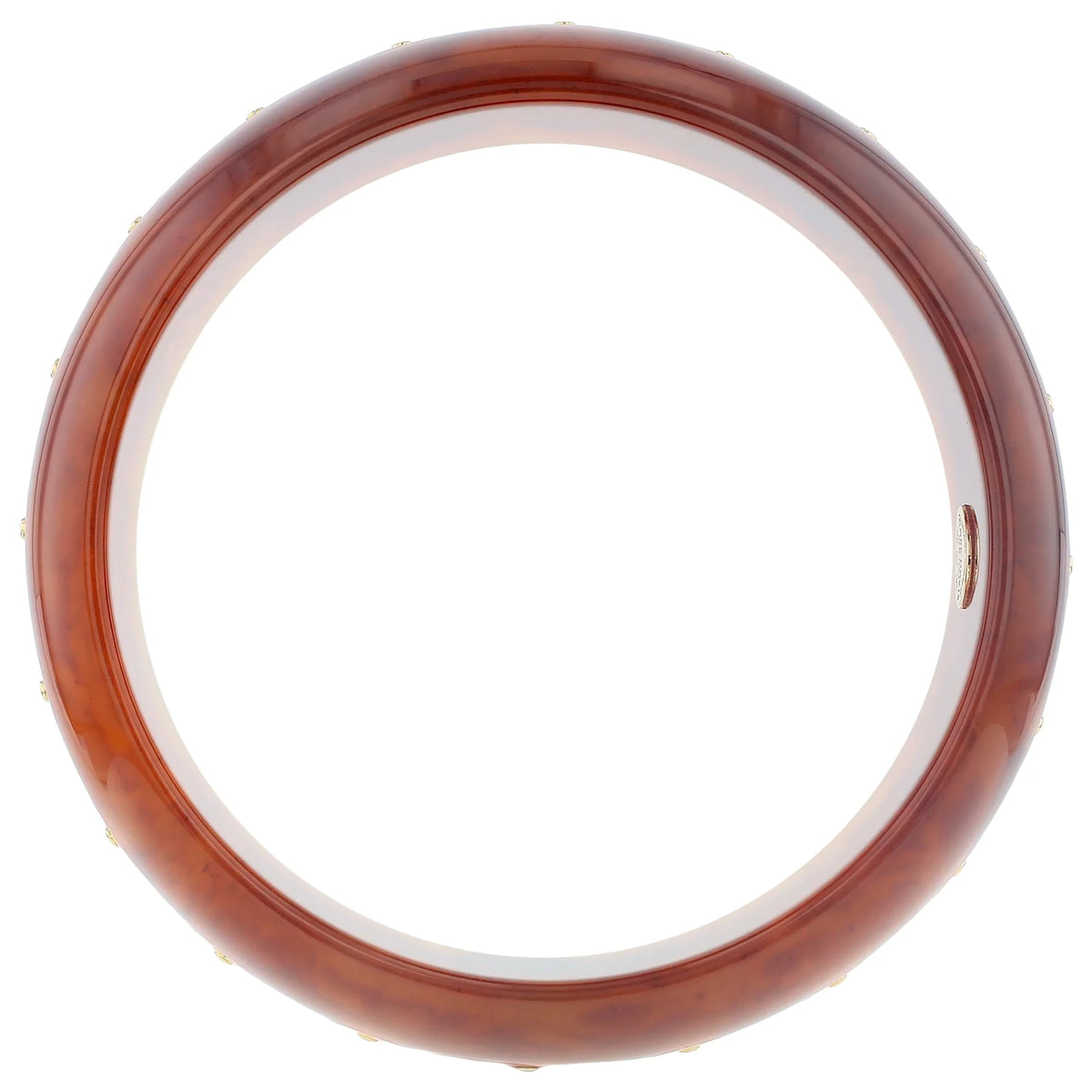 Cece Bangle | Bakelite with inlay and stones.