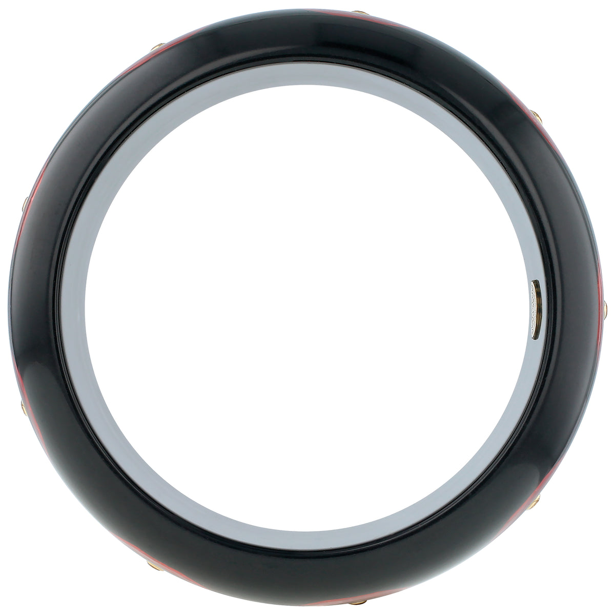 Ezra Bangle | Bakelite with inlay and stones.
