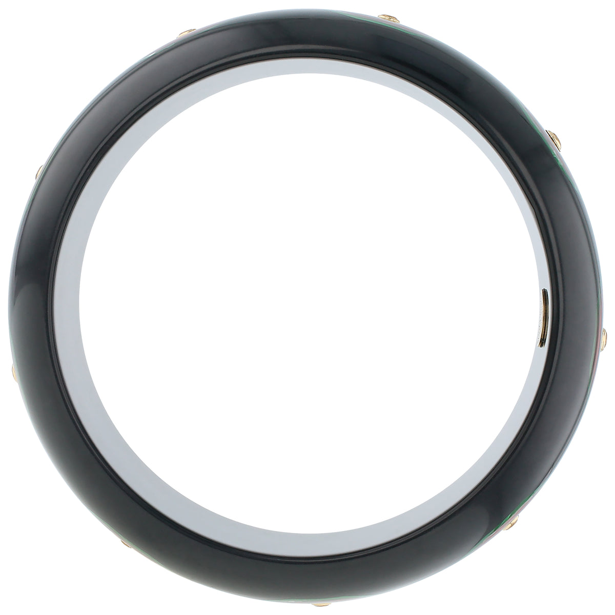 Ezra Bangle | Bakelite with inlay and stones.