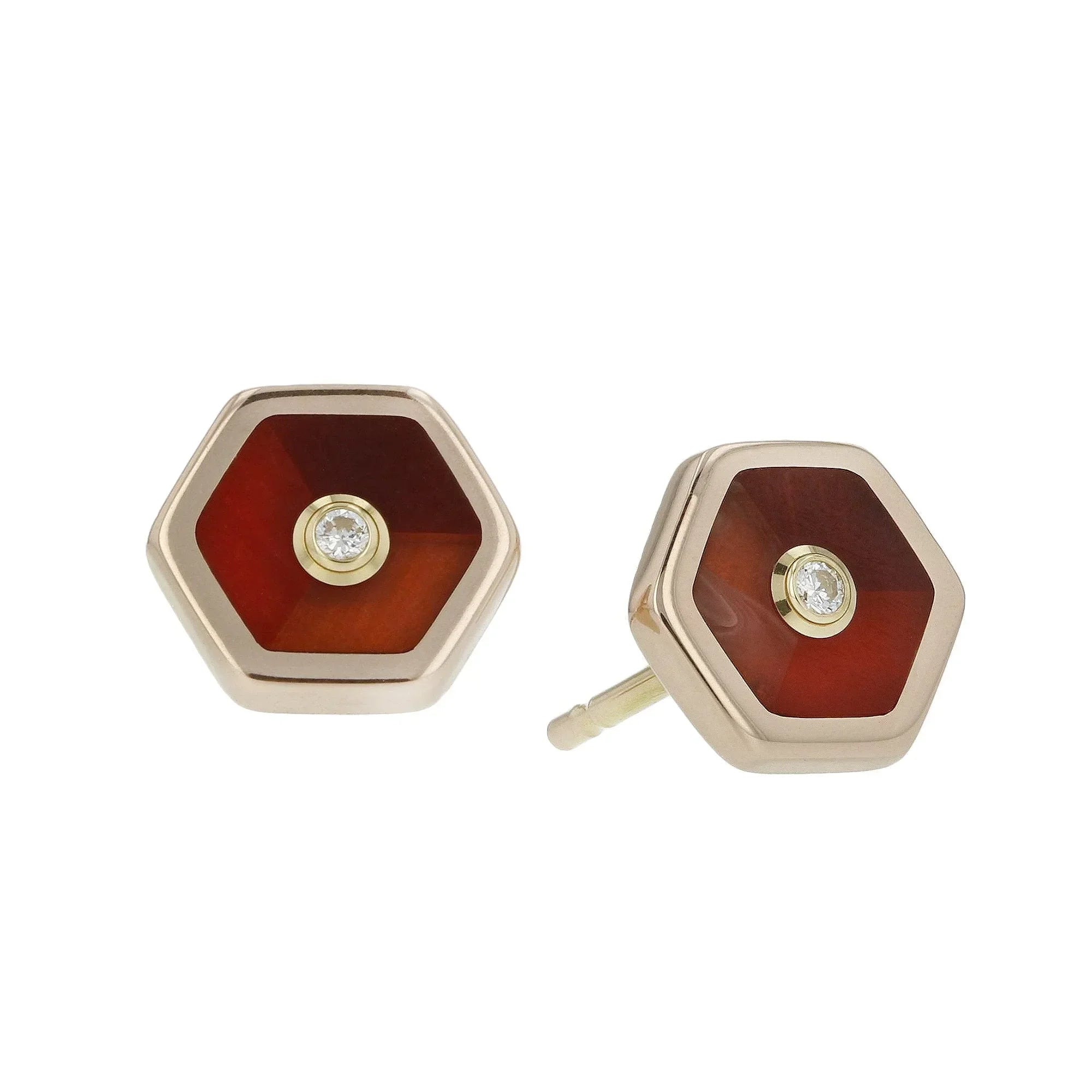 Gigi Earrings | Burgundy bakelite stud earrings.