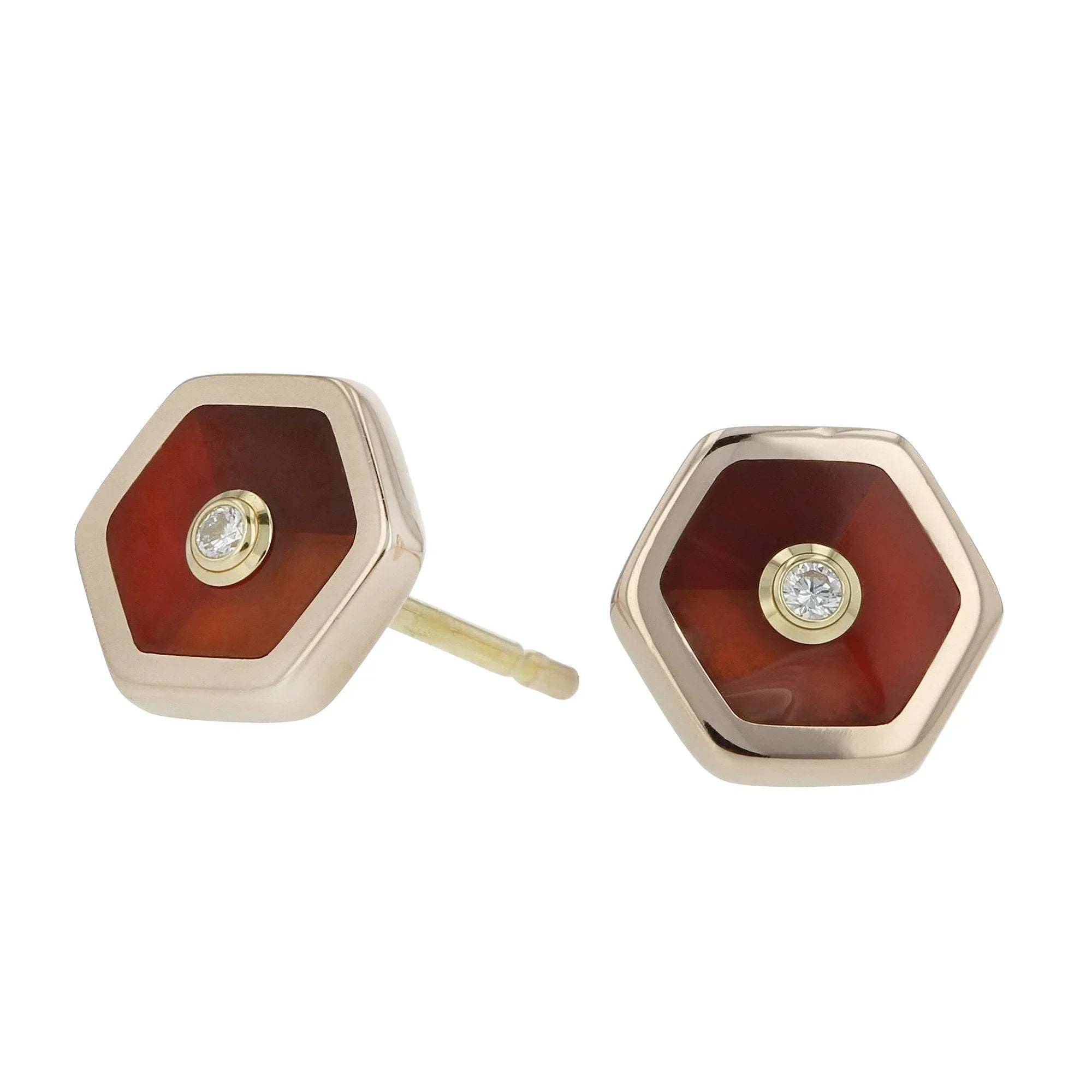 Gigi Earrings | Burgundy bakelite stud earrings.