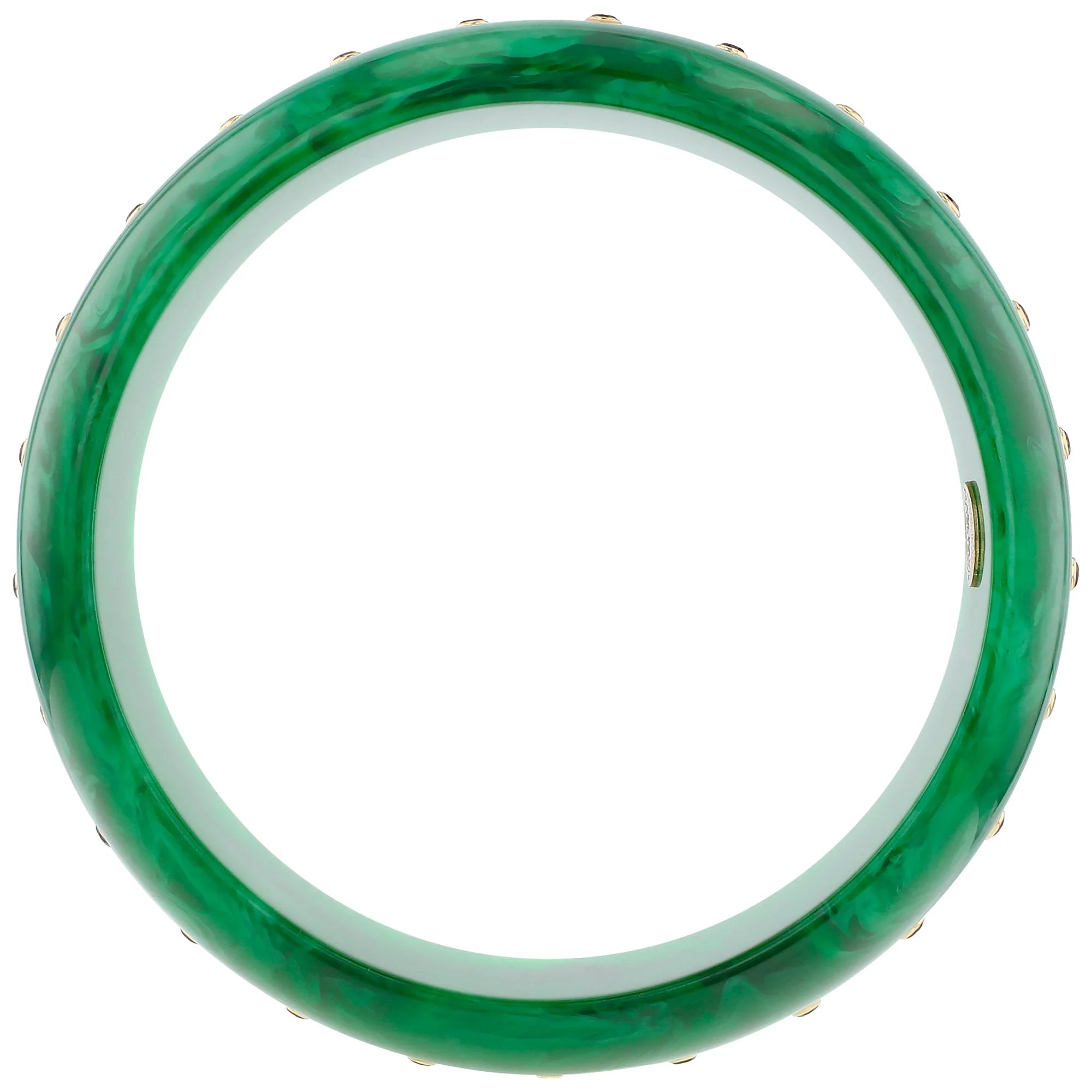 Katherine Bangle | Bakelite with inlay and stones.
