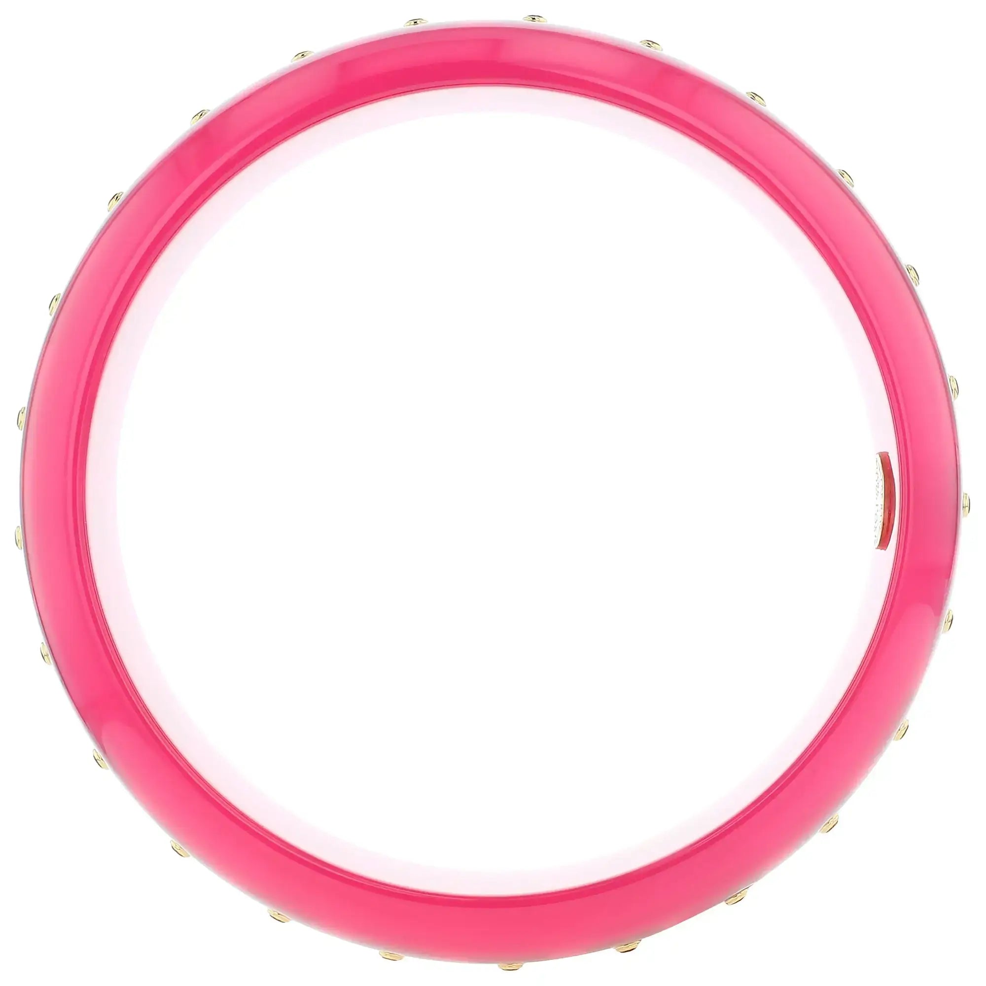 Katherine Bangle | Rose pink bakelite with inlay and stones.