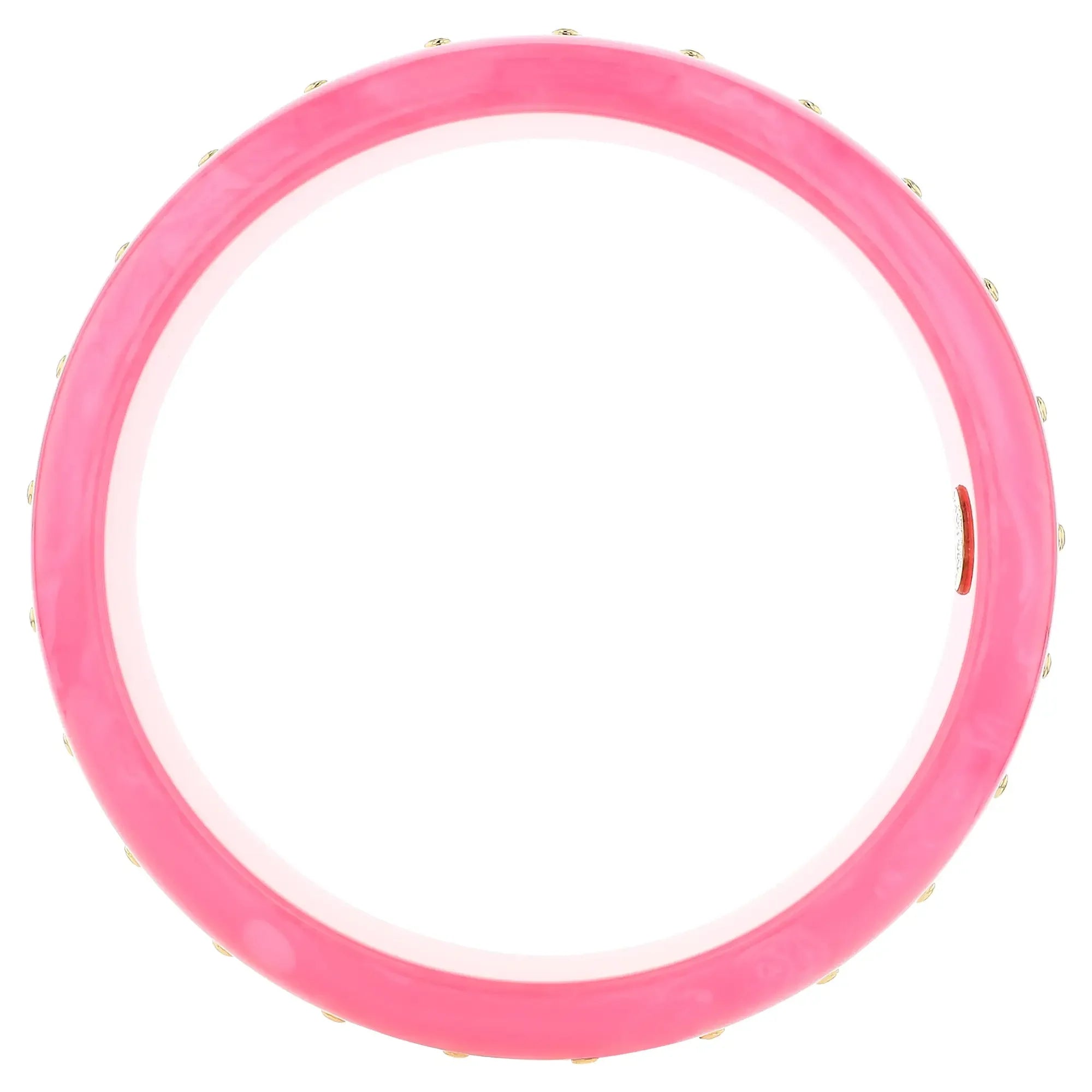 Katherine bangle | Blush pink bakelite with inlay and stones.