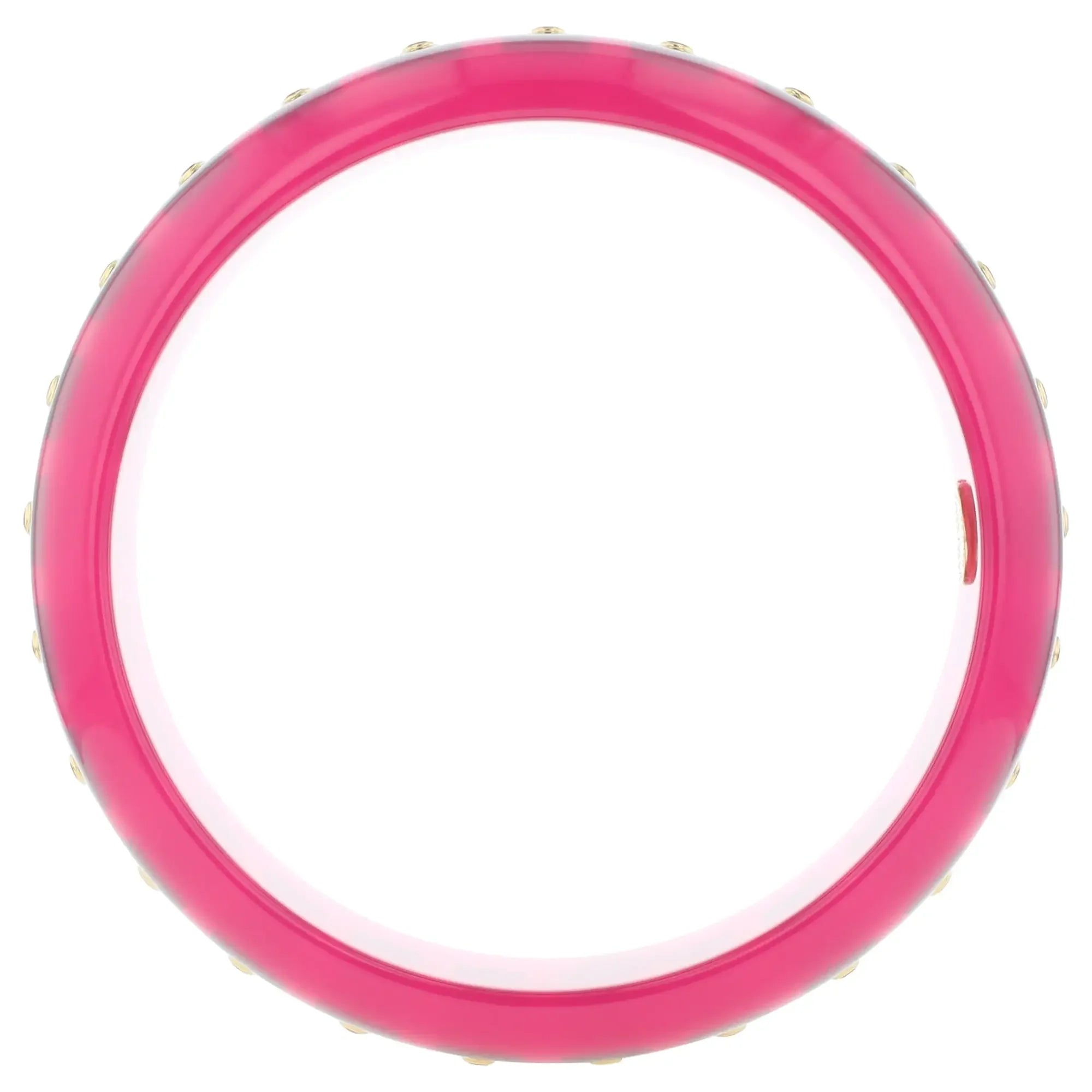 Katherine Bangle | Orchid pink bakelite with inlay and stones.