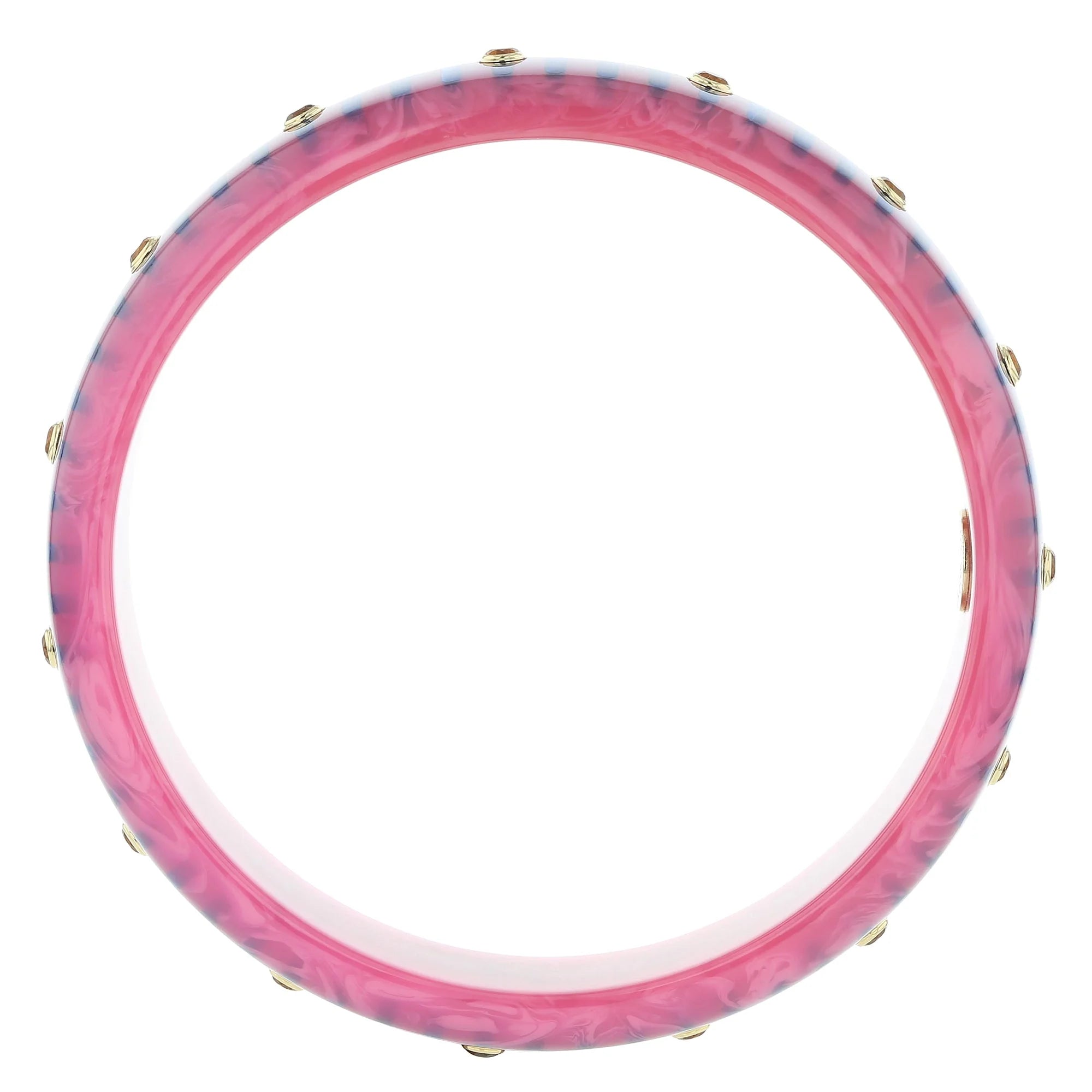 Lenora Bangle | Bakelite With Inlay And Stones.