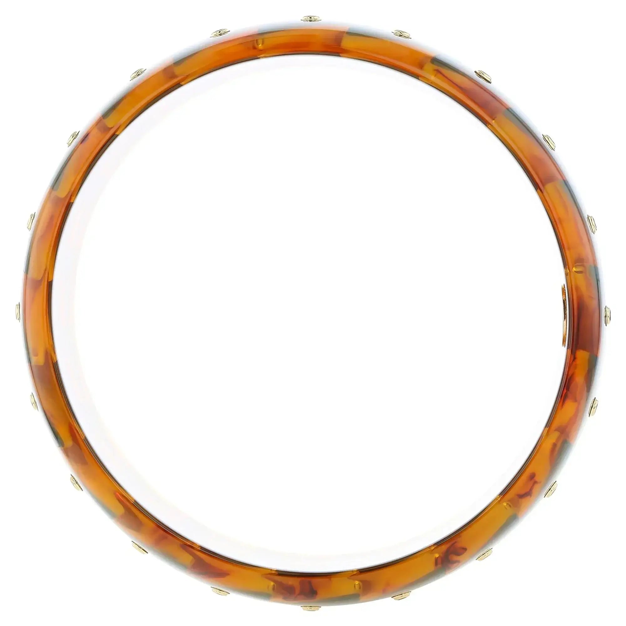 Marlowe II Bangle | Bakelite bangle with inlay and stones, phenomenal color.