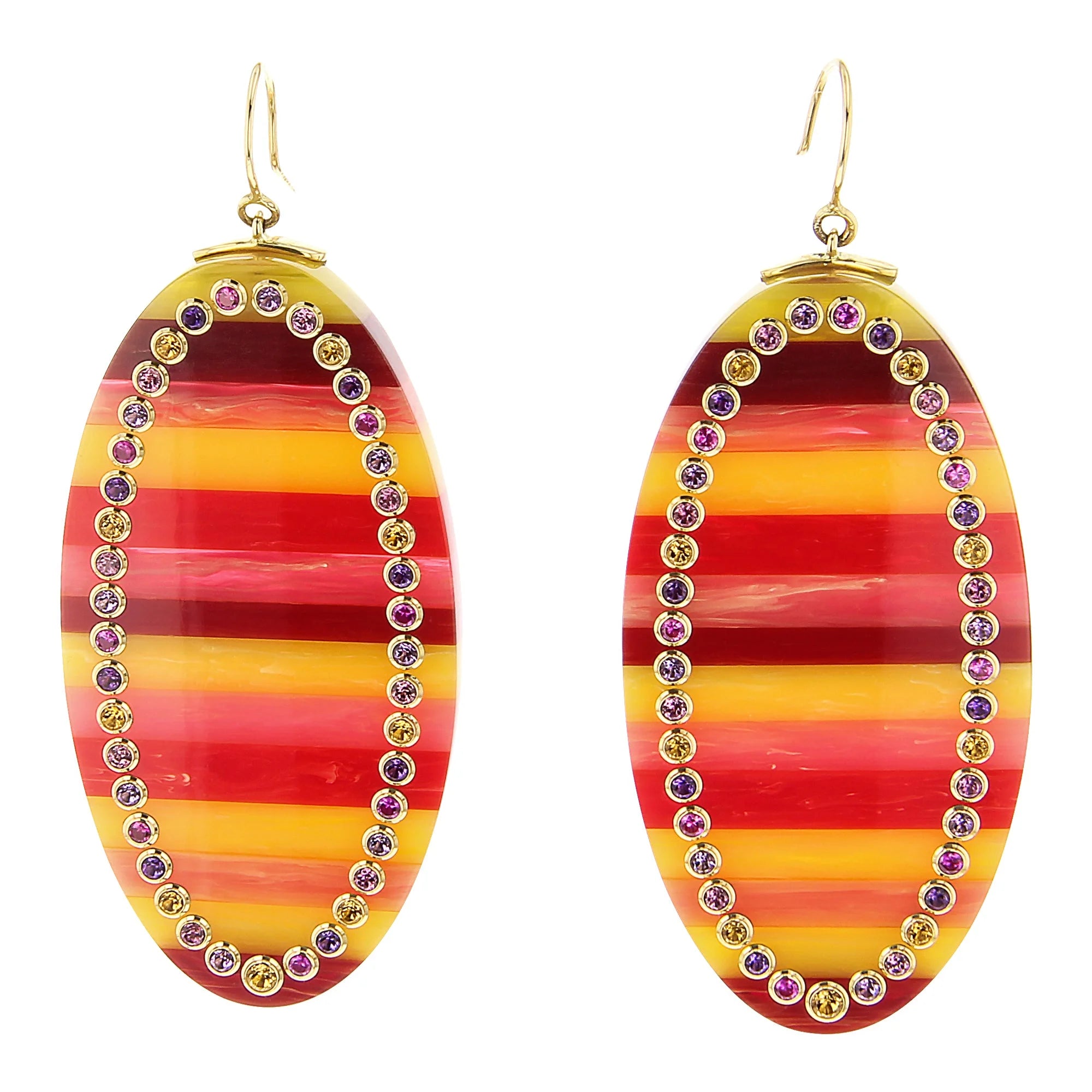 Maya Earrings | Bakelite with stones.