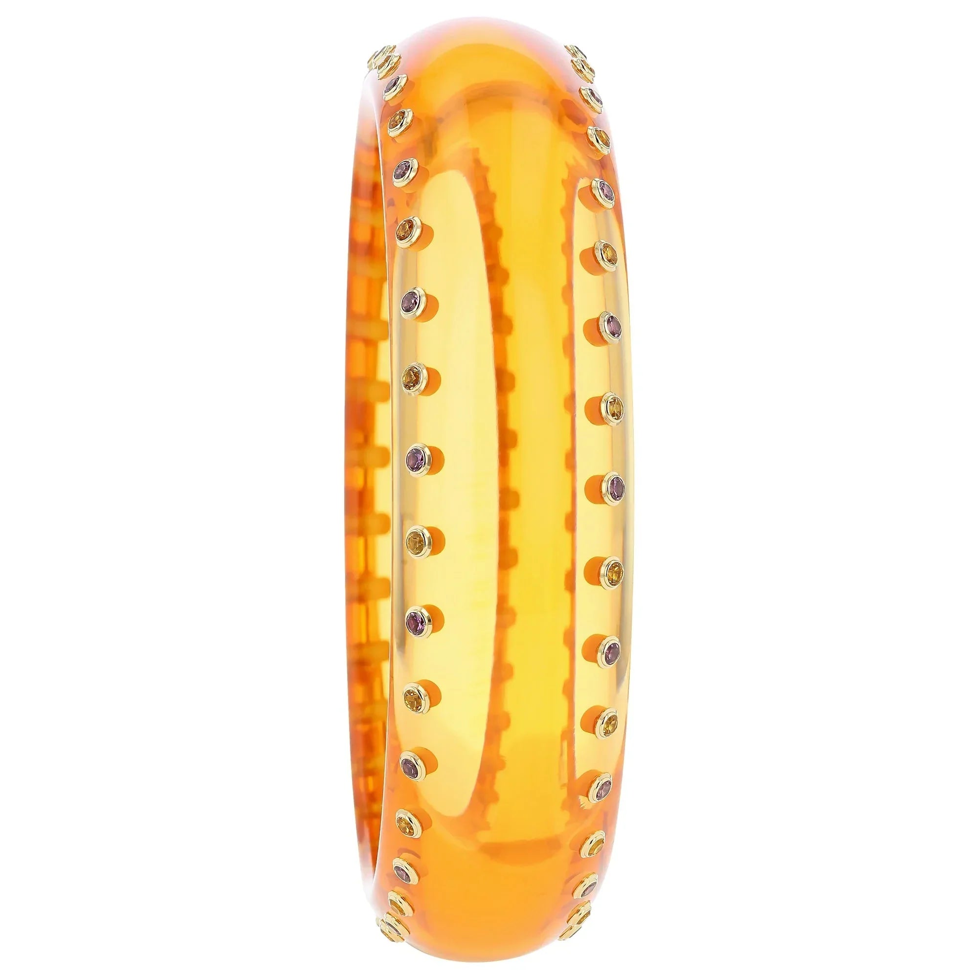 Nicole Bangle | Bakelite bangle with stones that exudes beautiful simplicity.