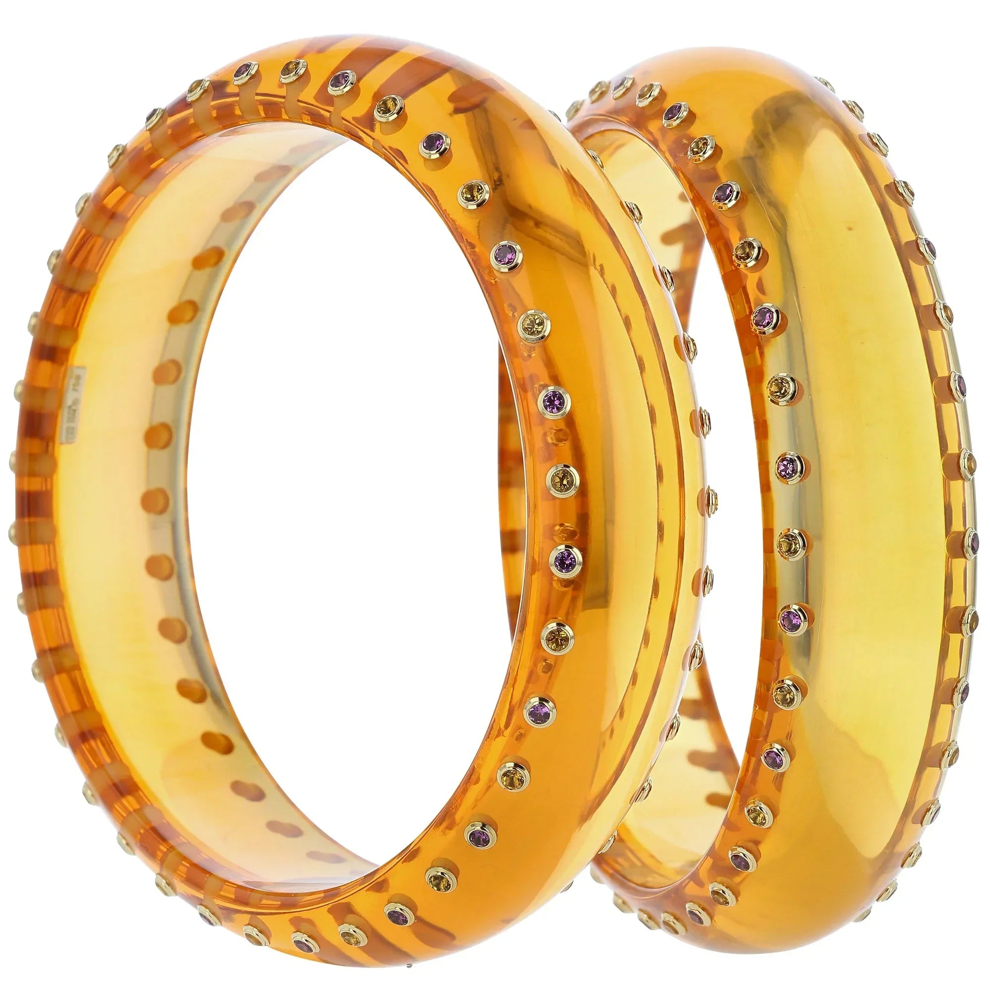 Nicole Bangle | Bakelite bangle with stones that exudes beautiful simplicity.