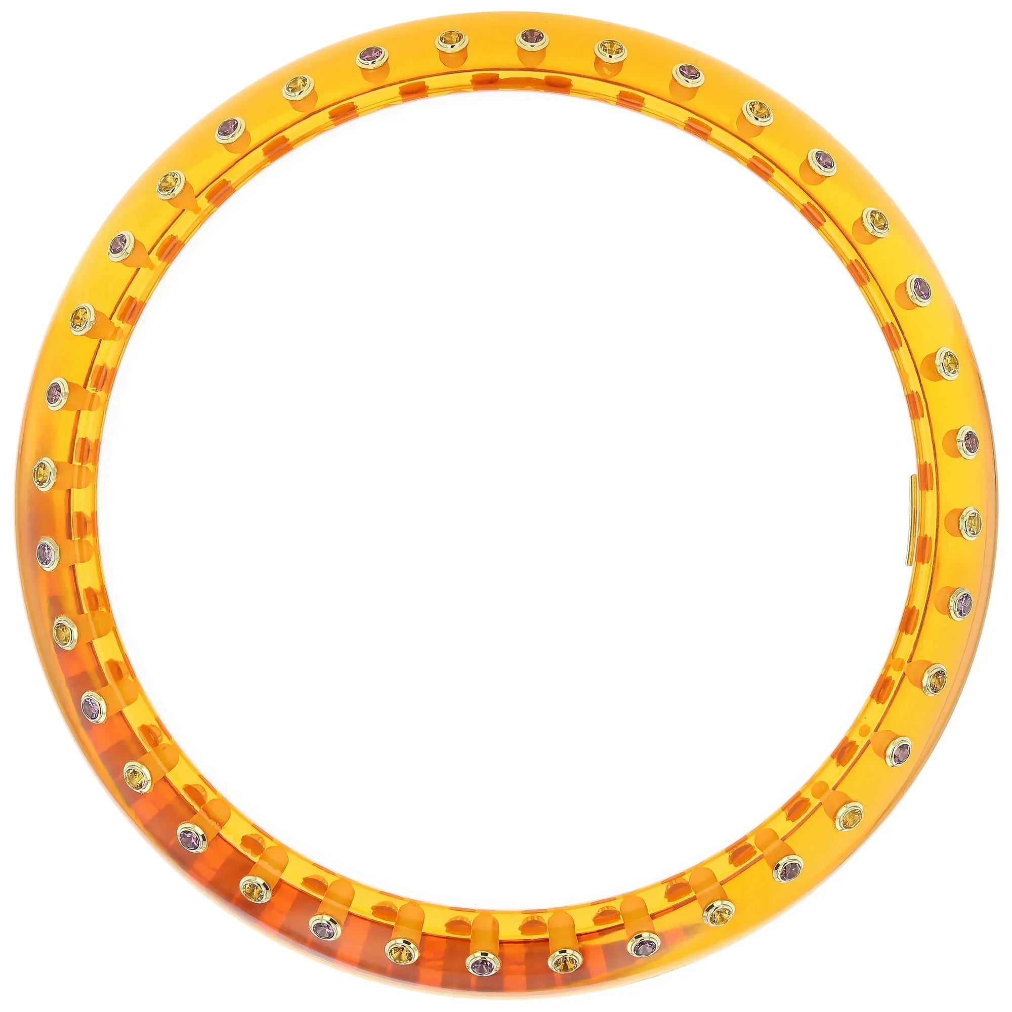 Nicole Bangle | Bakelite bangle with stones that exudes beautiful simplicity.