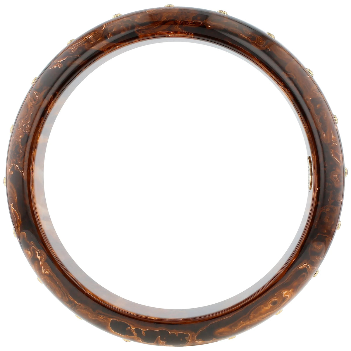 Odessa Bangle | Bakelite with inlay and stones.