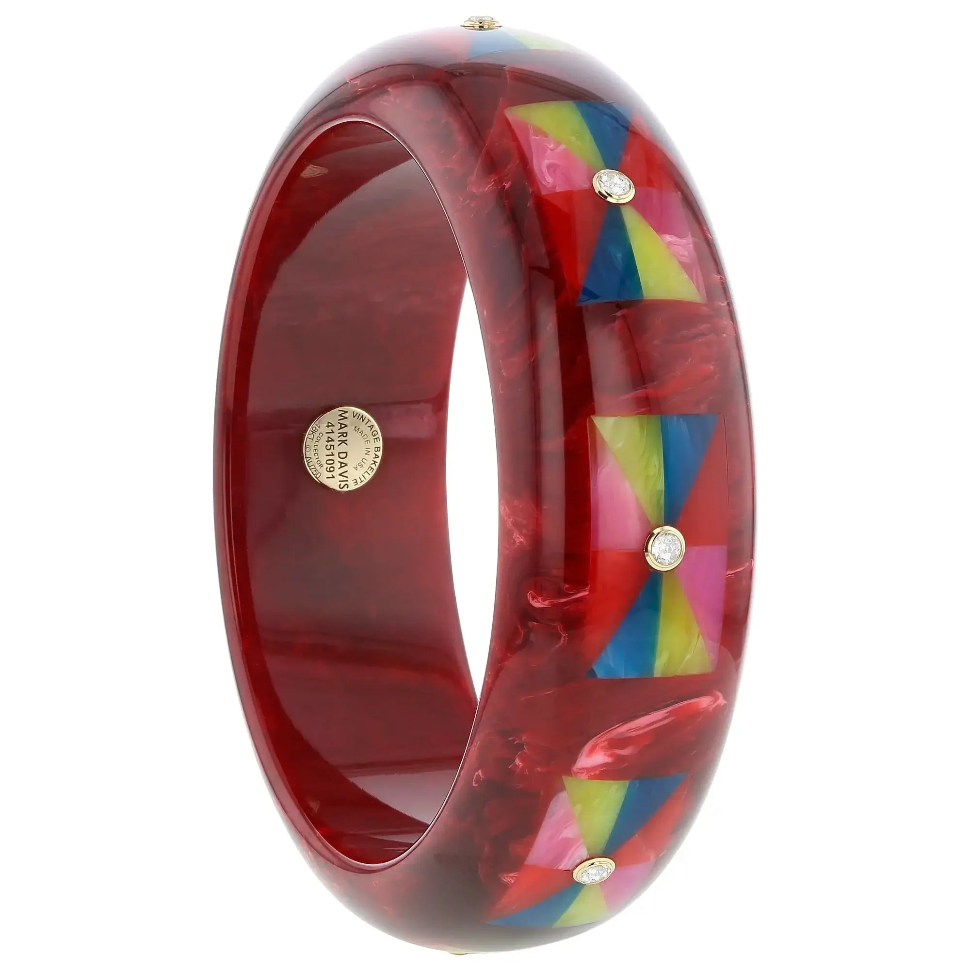 Sawyer Bangle | Burgundy | Mark Davis