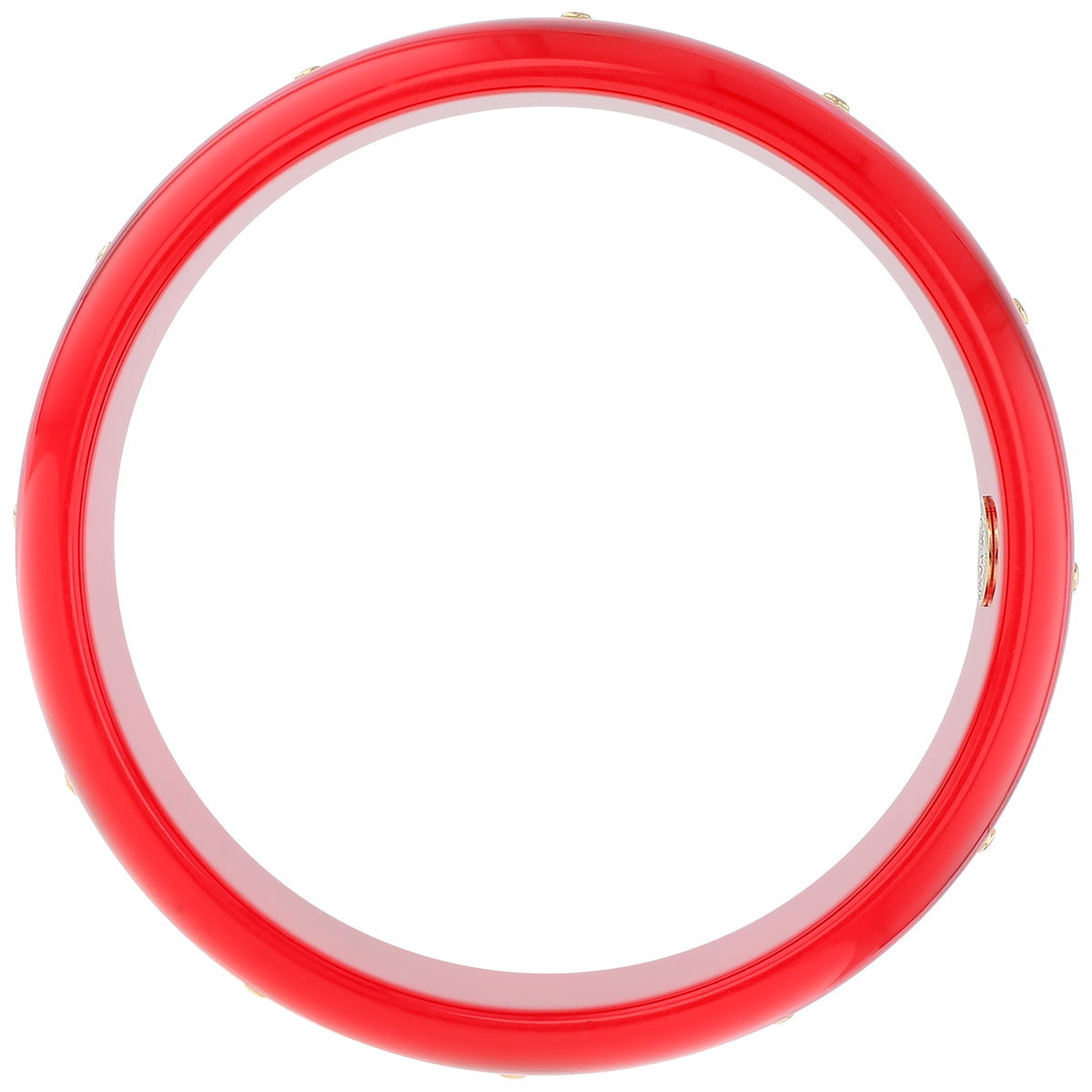 Valentina Bangle | Bakelite with inlay and stones.