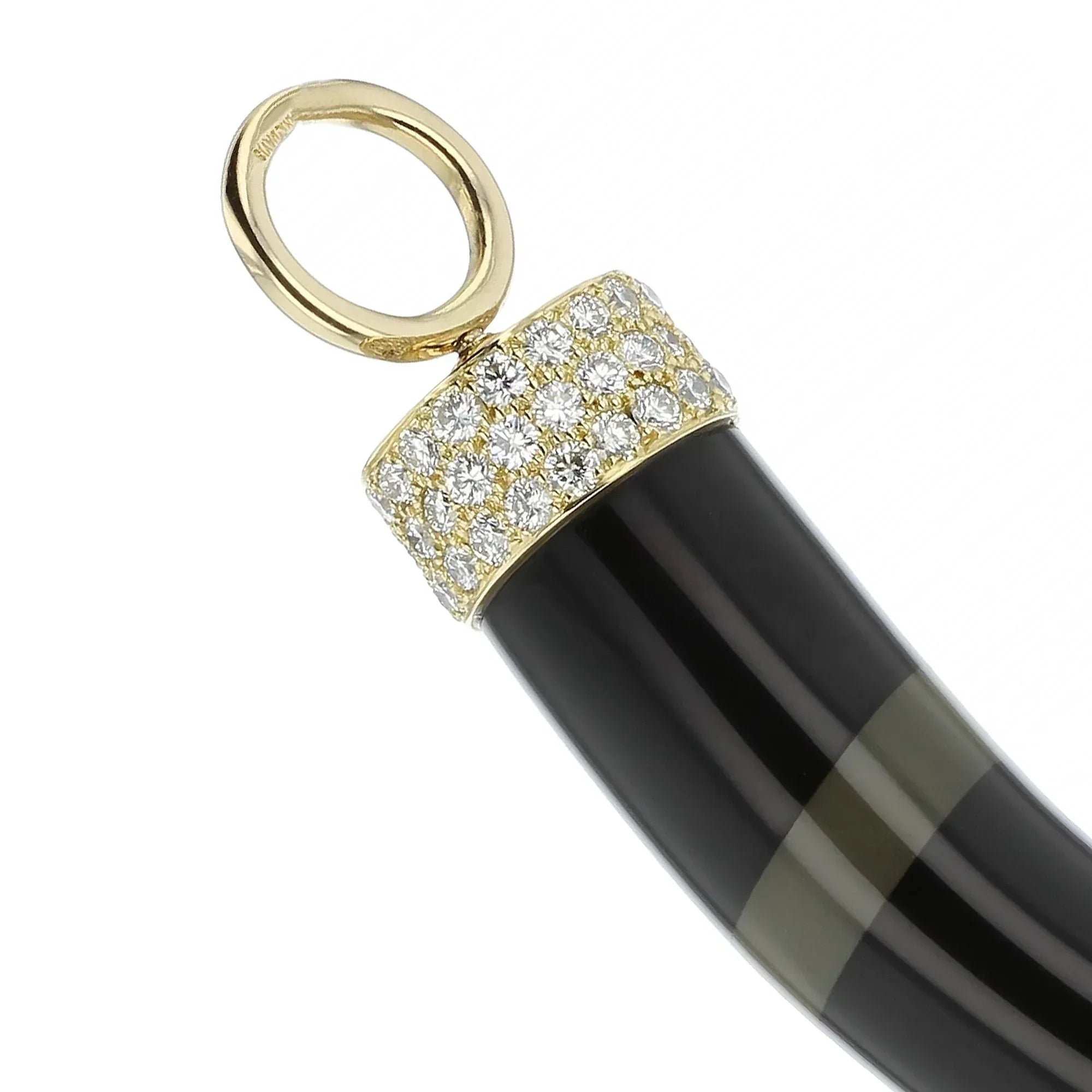 Vreeland Pendant | Tusk shaped pendant with stones.