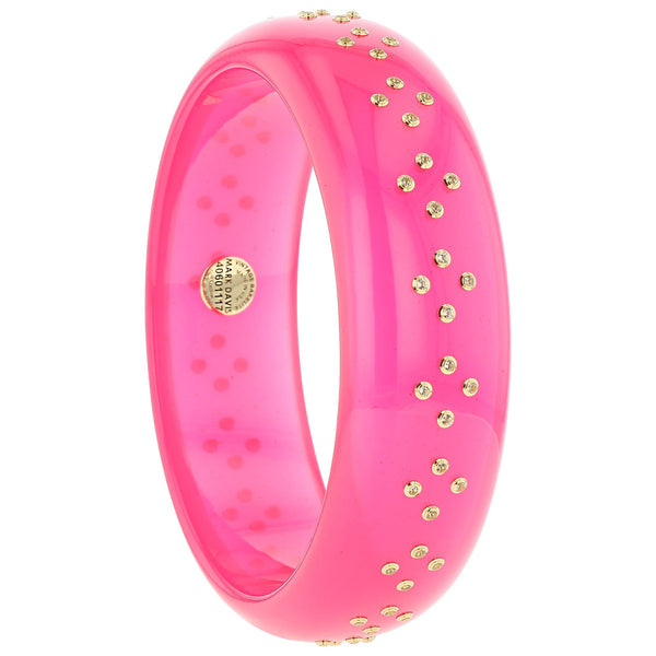 Anne Bangle | Hot pink bangle with stones.