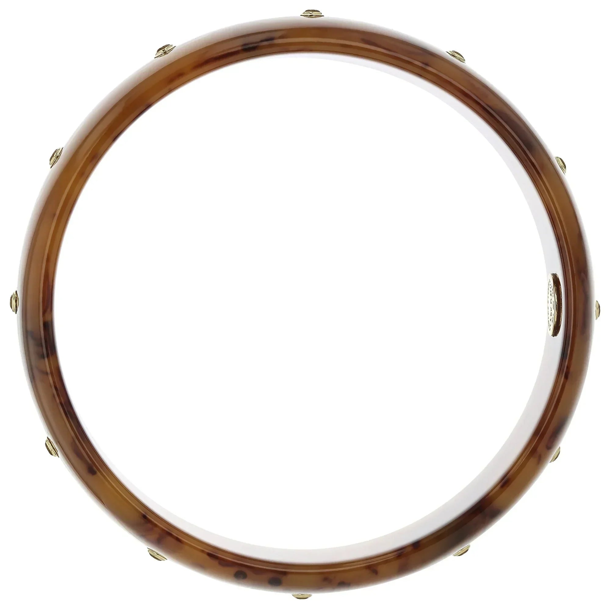 Aria Bangle | Neutral Piece Bakelite with Inlay and Stones.