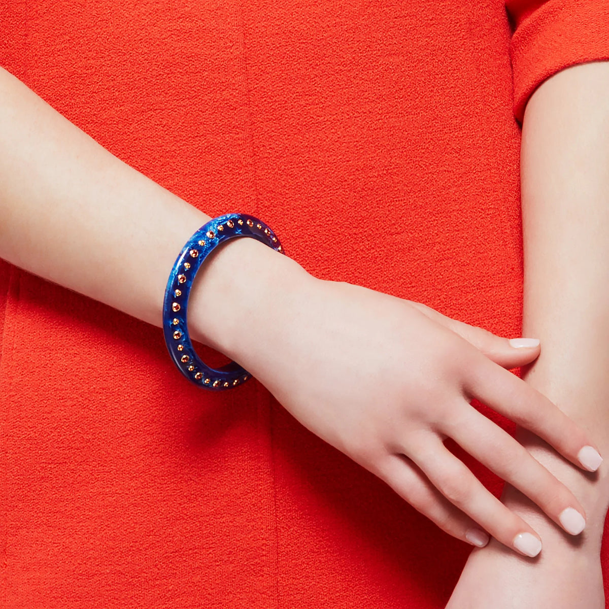 Beverly Bangle | Bakelite with stones.