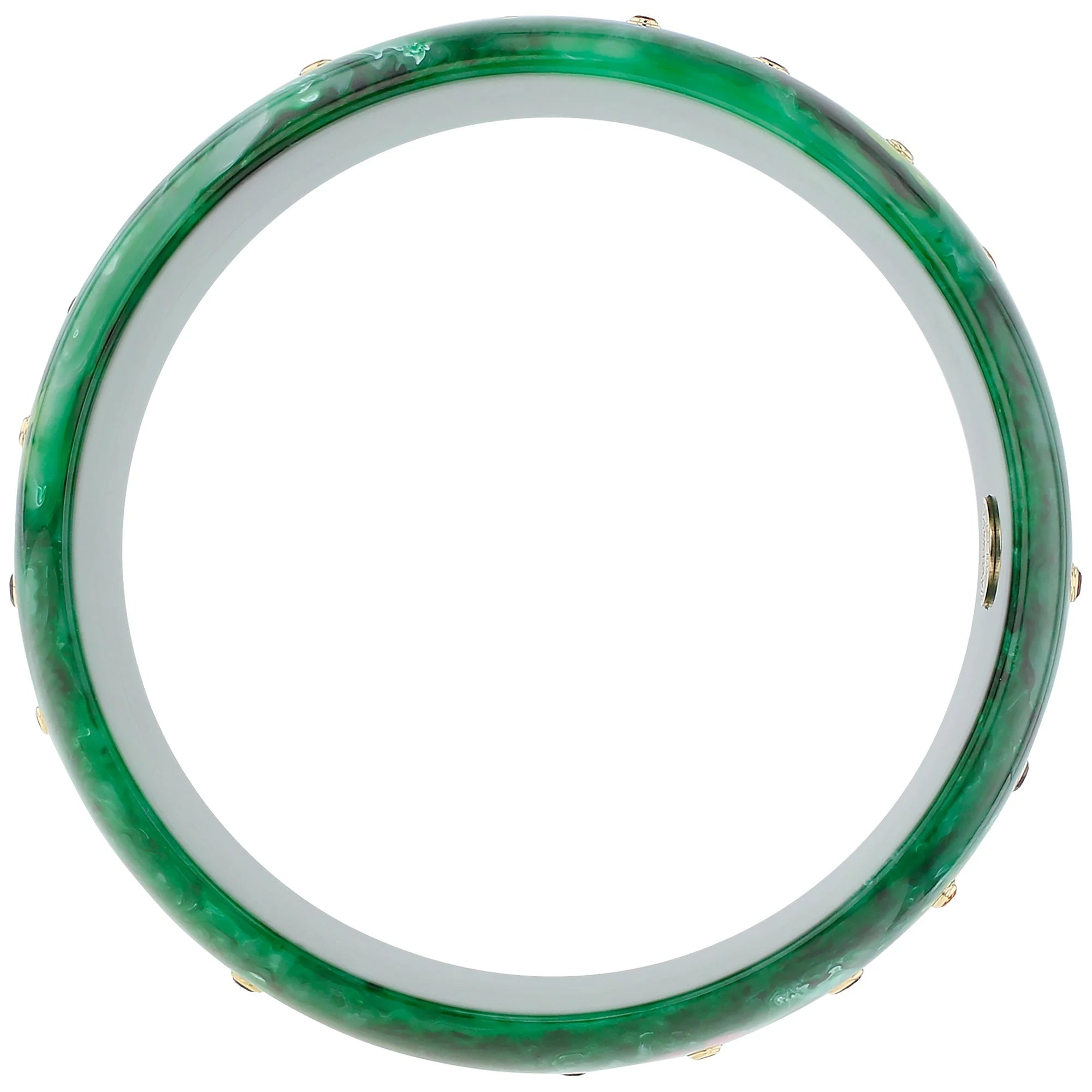 Blossom Bangle | Bakelite with inlay and stones. 