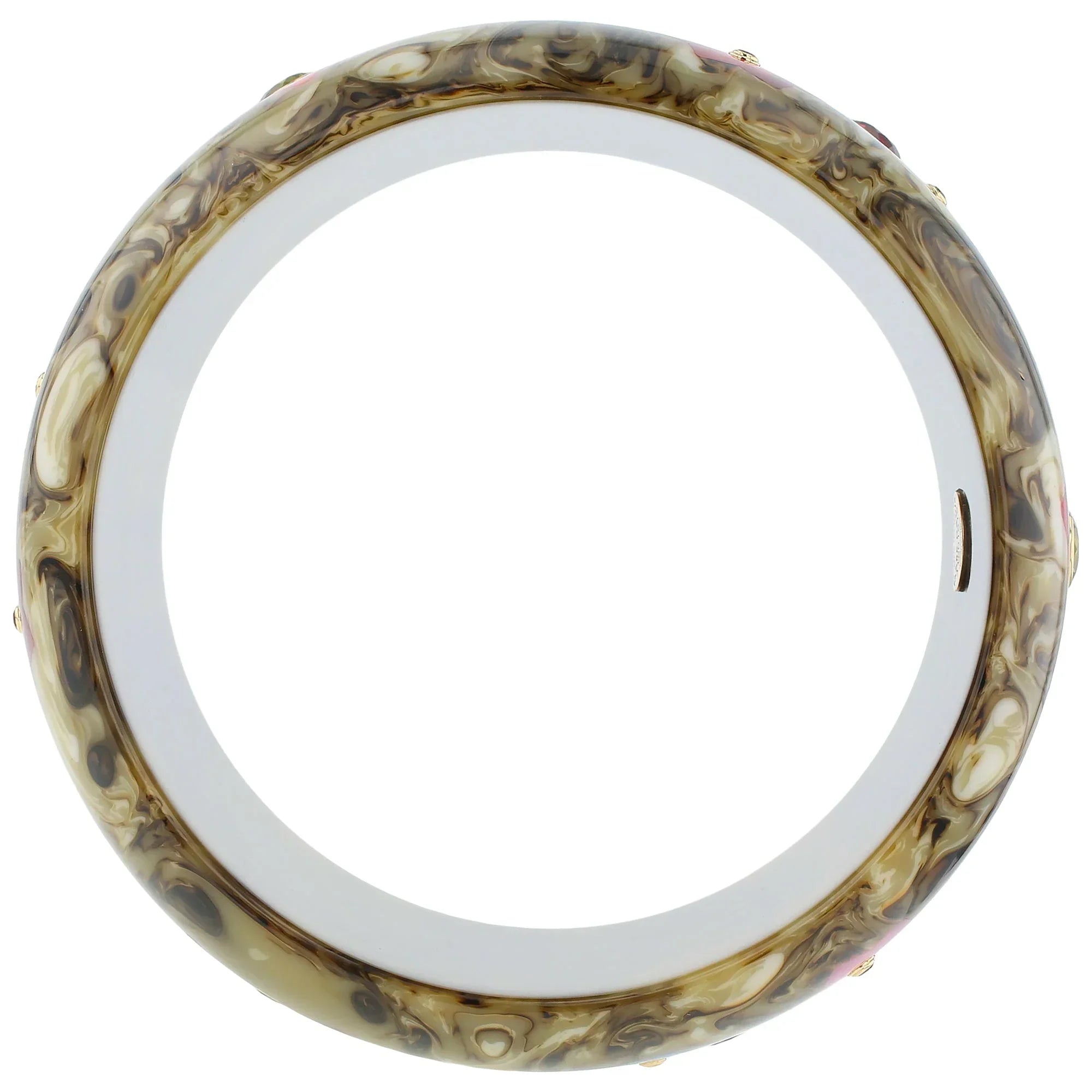 Bluma Bangle | Desert bakelite with inlay and stones.