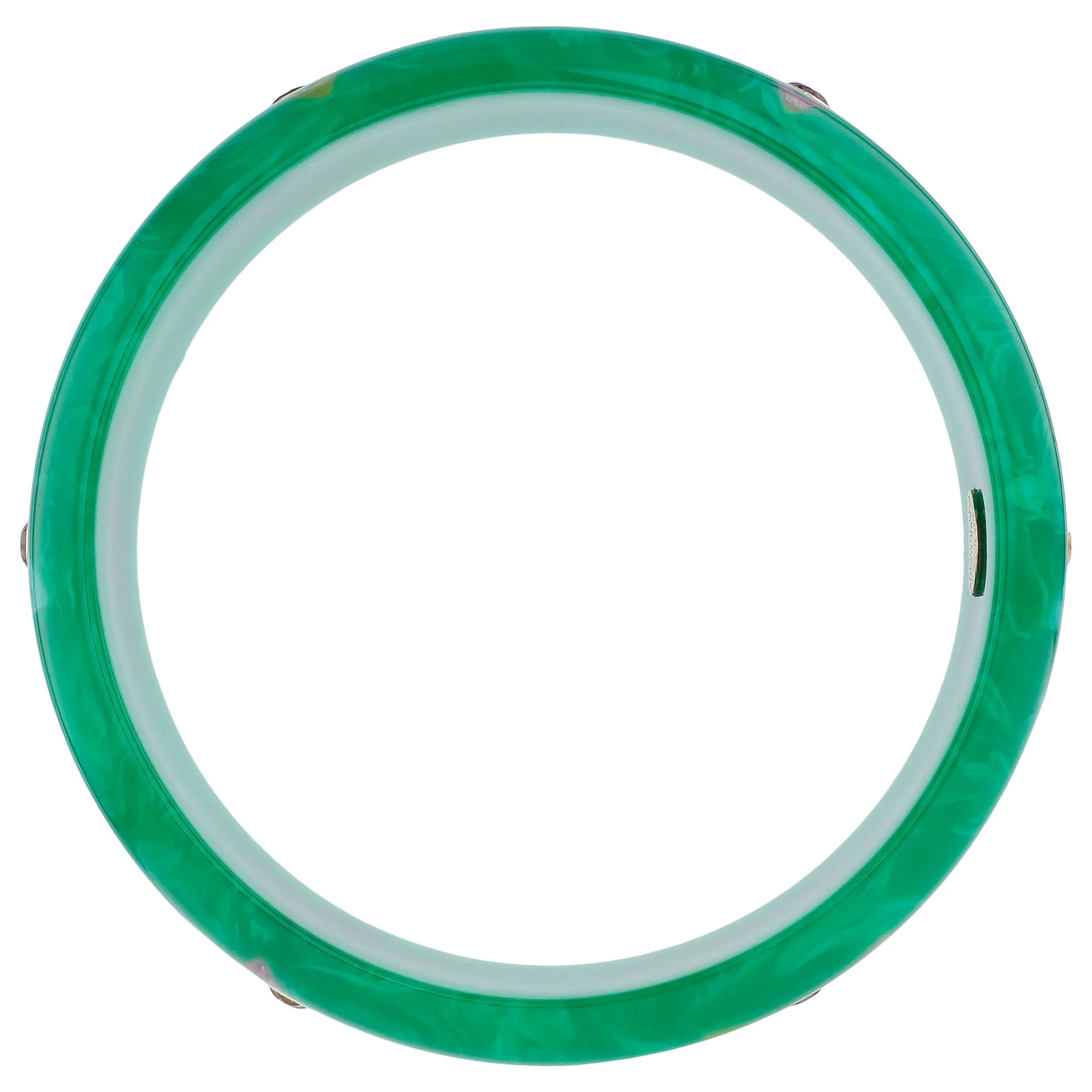 Bluma Bangle | Bakelite with inlay and stones. 