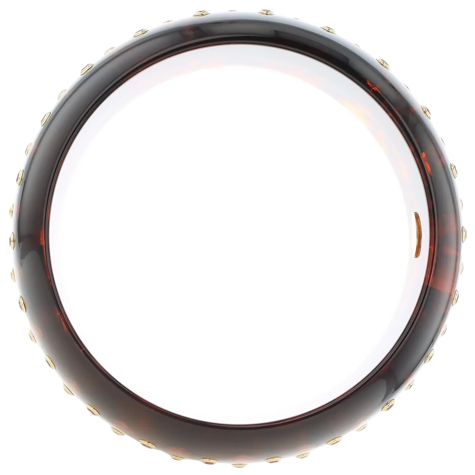 Bonie Bangle | Bakelite with stylized lattice inlay and stones.