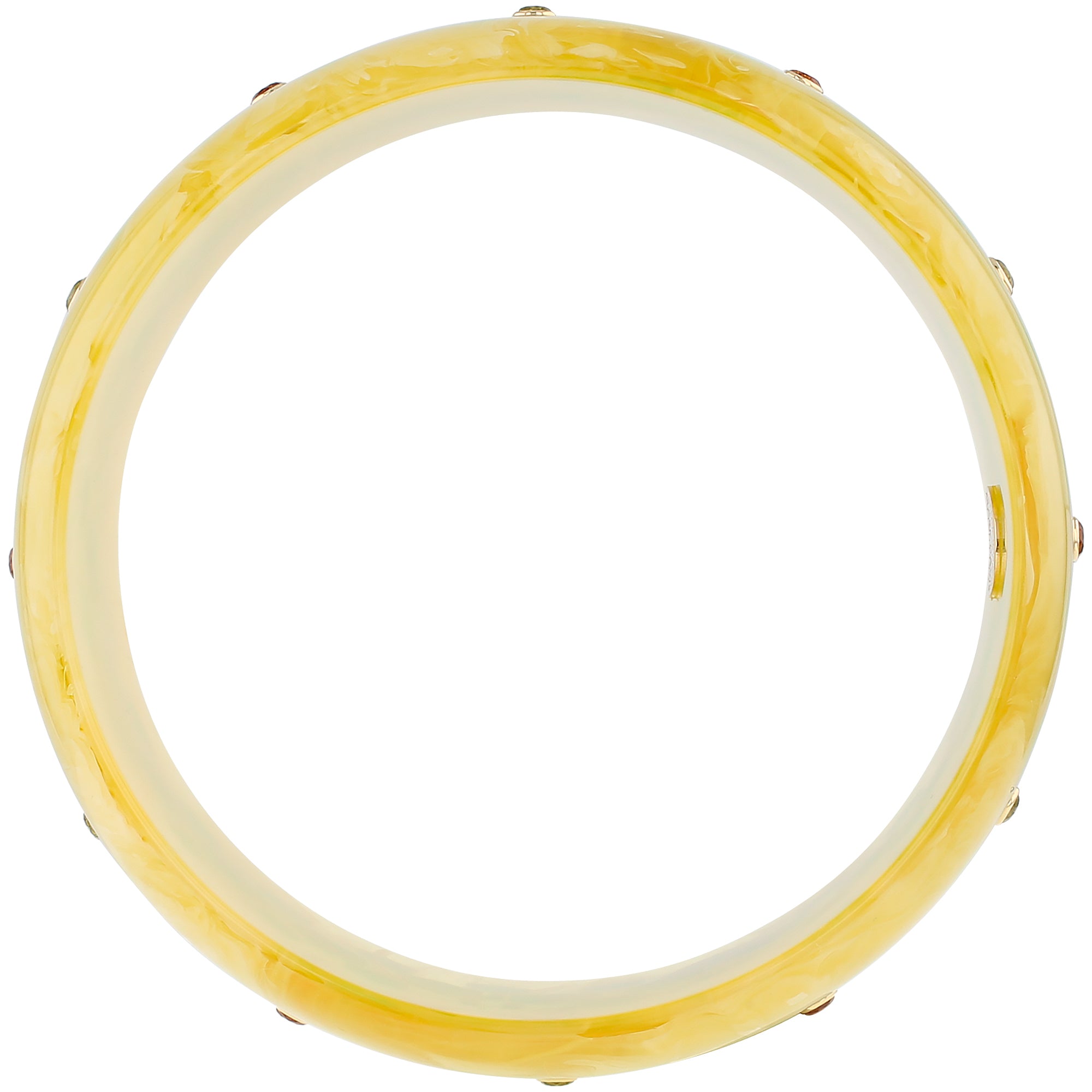 Calise Bangle | Bakelite with inlay and stones. 