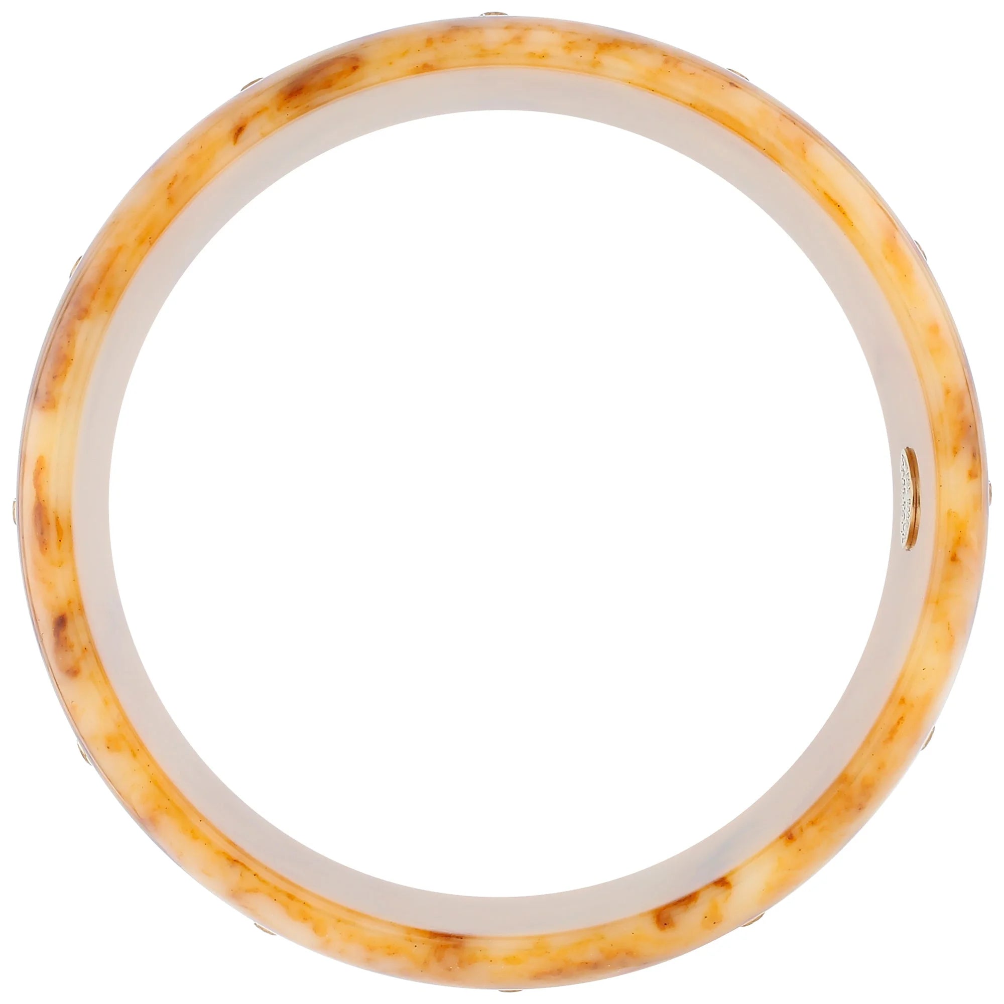Calise Bangle | Bakelite with inlay and stones. 