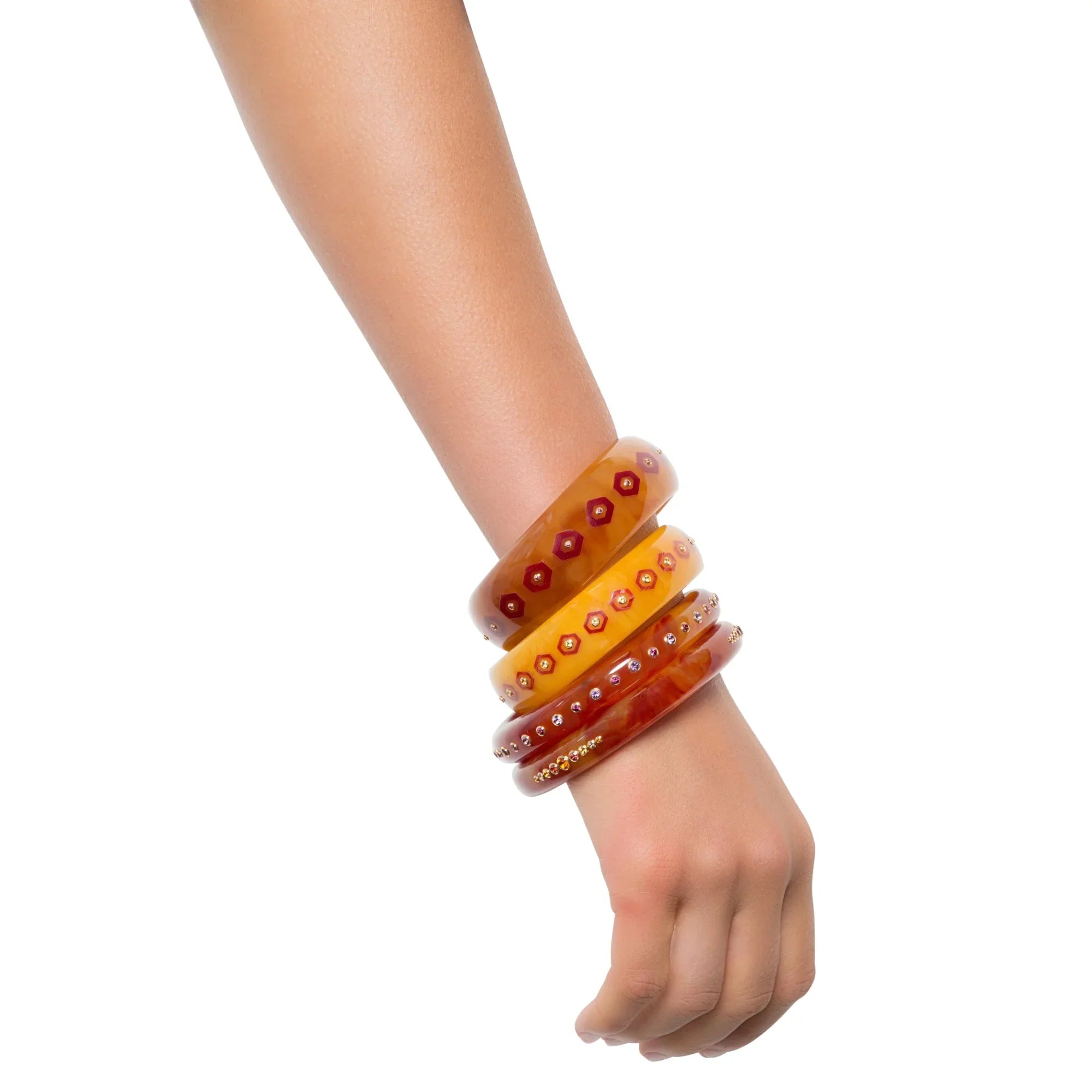 Cece Bangle | Versatile bangle with inlay and stones.
