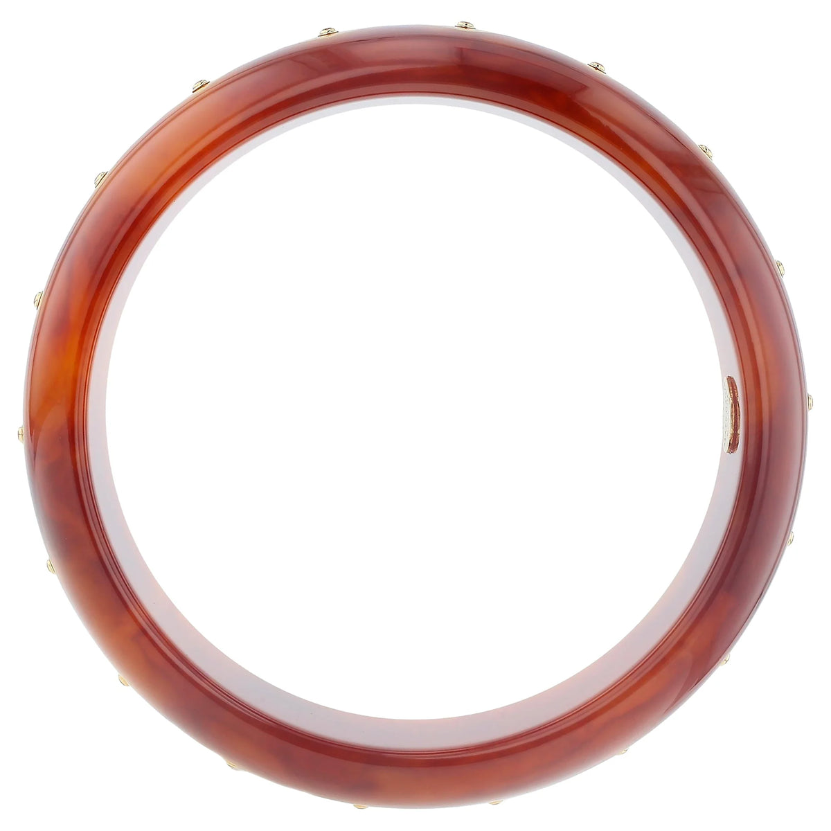Cece Bangle | Bakelite with inlay and stones.