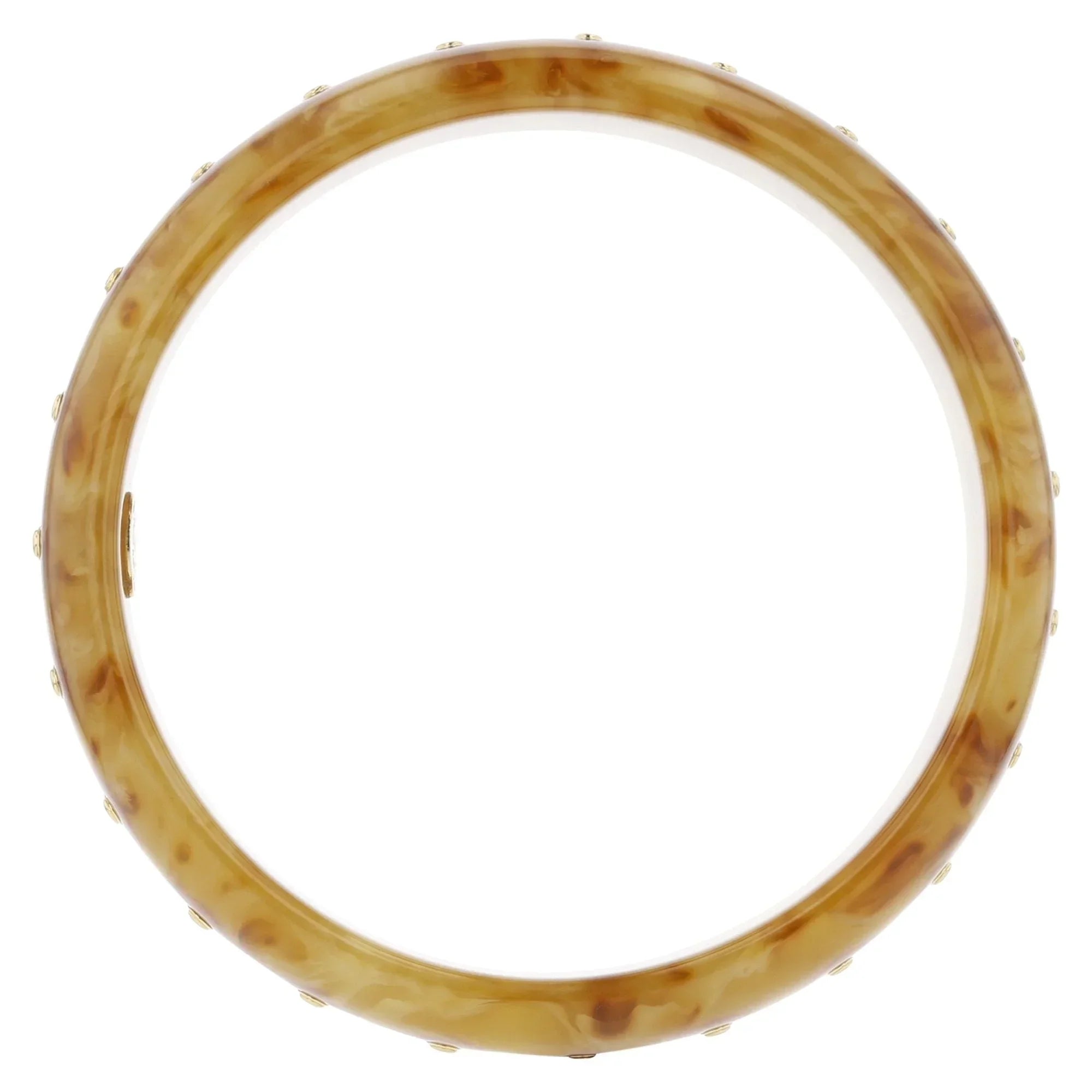 Cece Bangle | Blonde bangle with inlay and stones.