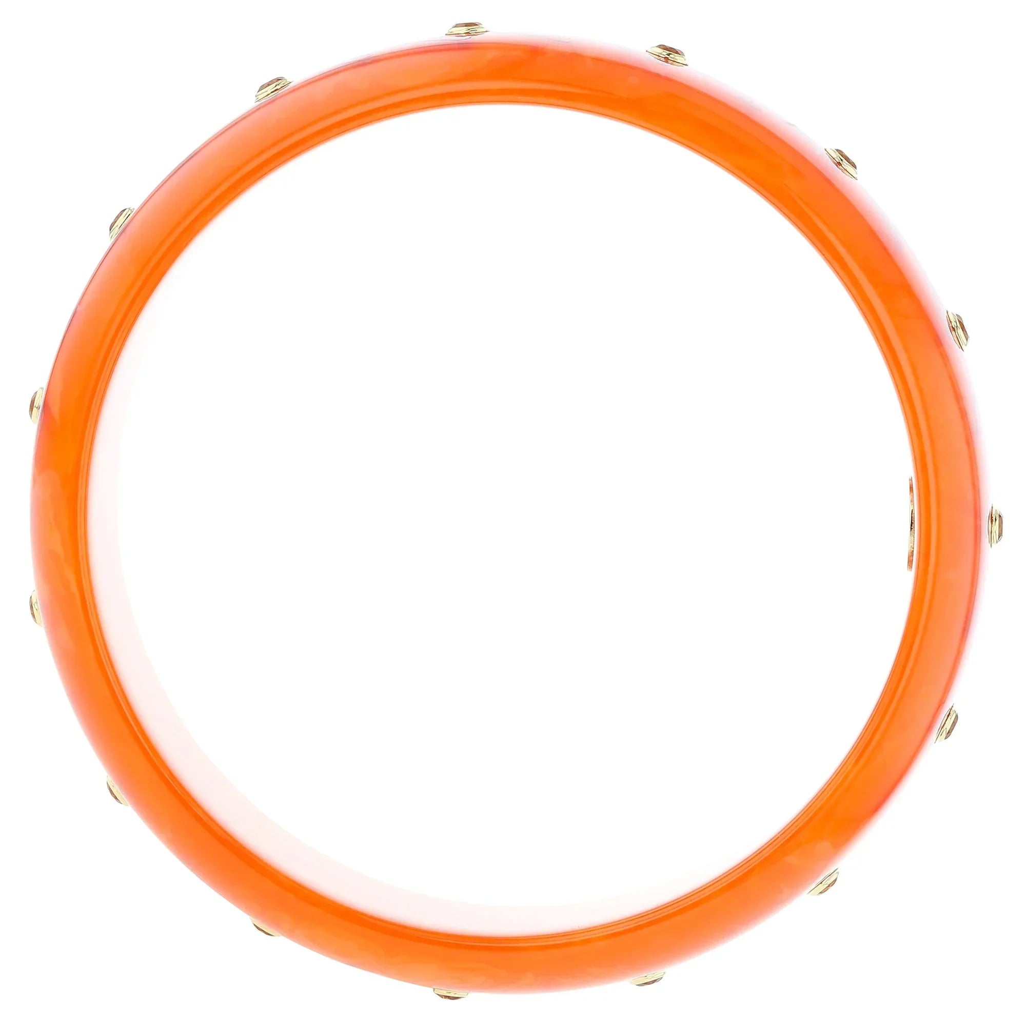 Clara Bangle | Bakelite bangle with a diagonal line inlay and stones.