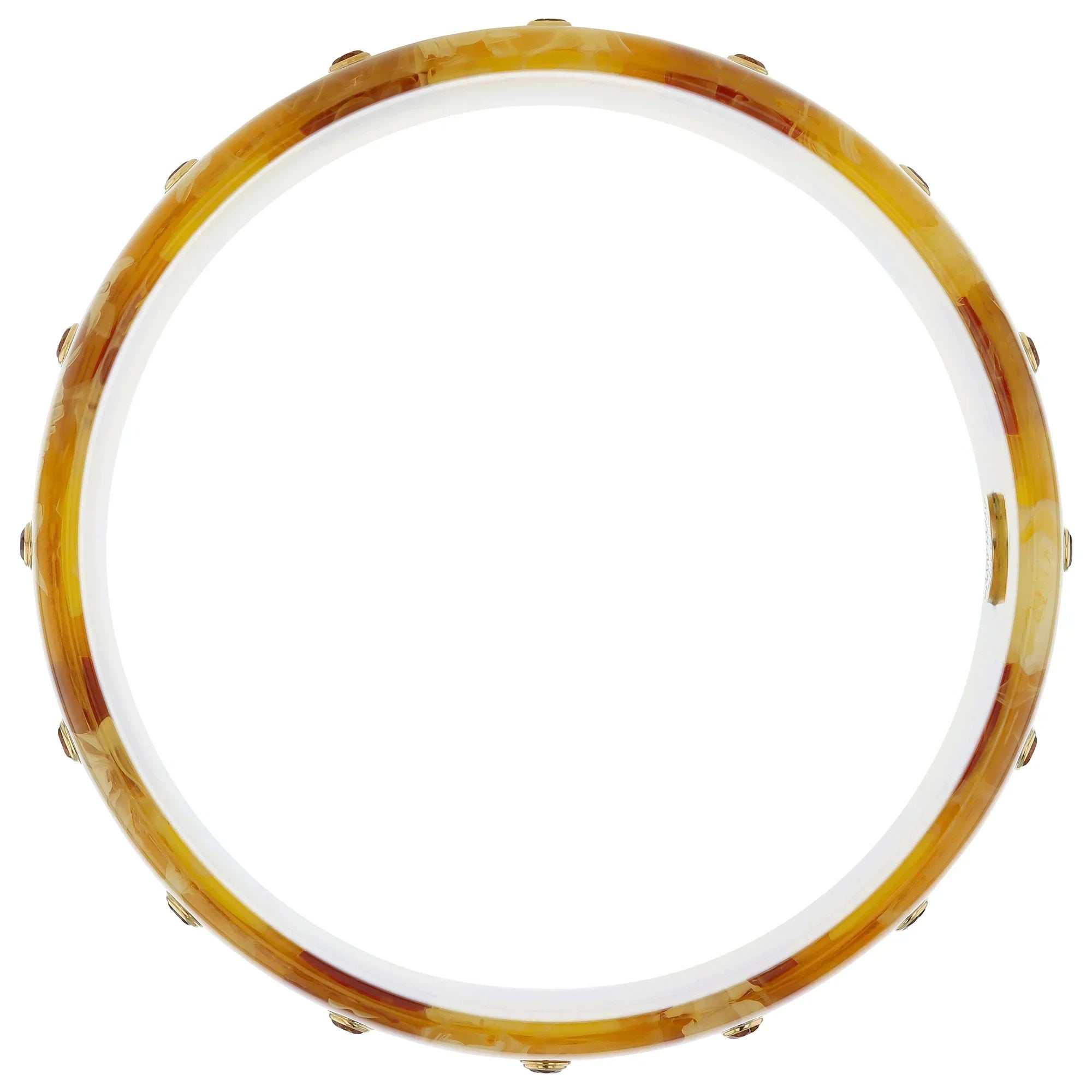 Danielle II Bangle | Contemporary bangle with inlay and stones.