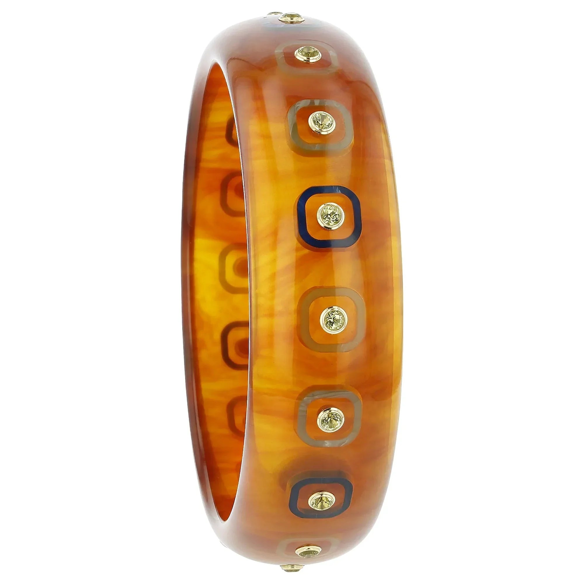 Daphne Bangle | Lovely bangle with inlay and stones.