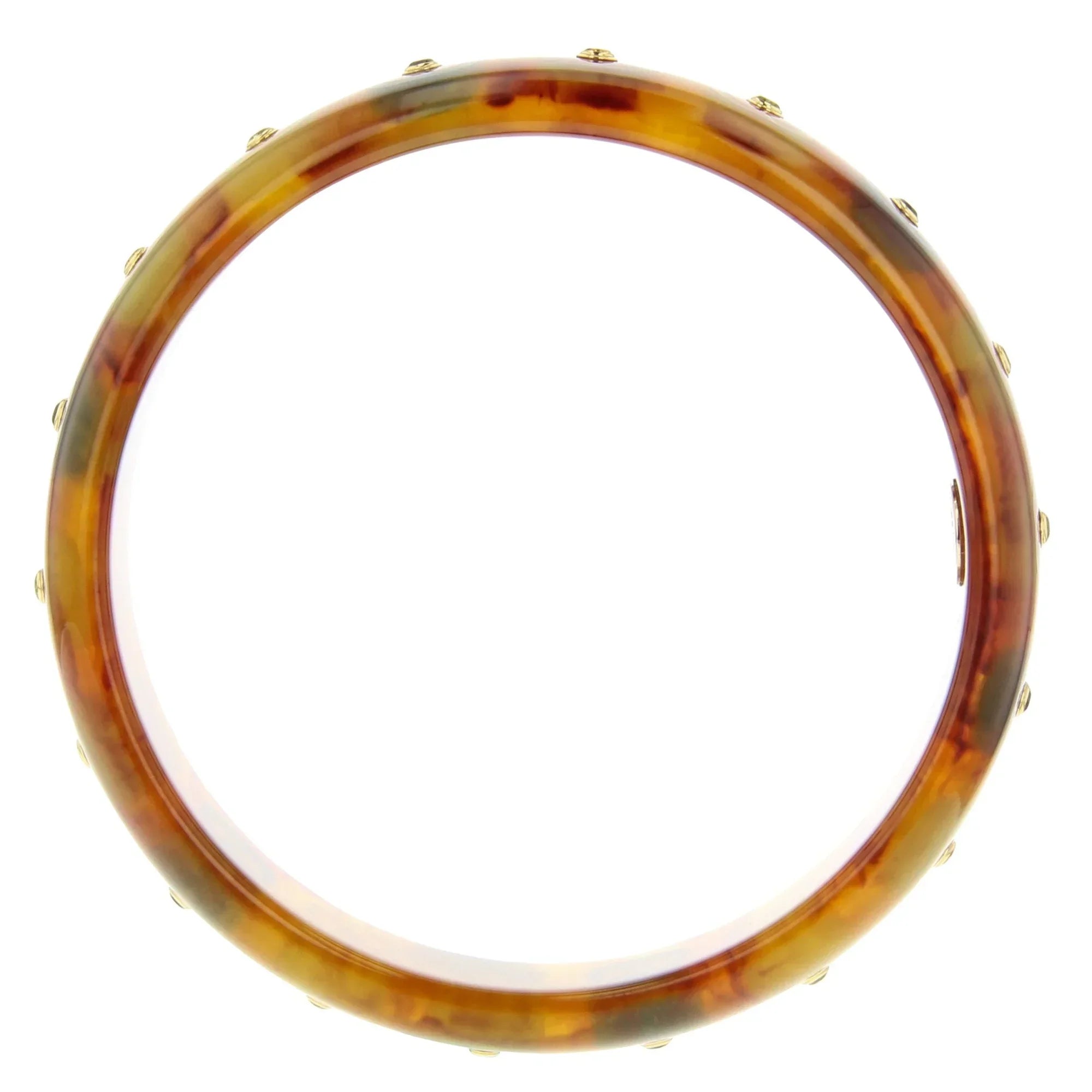 Daphne Bangle | Radiant bangle with inlay and stones.