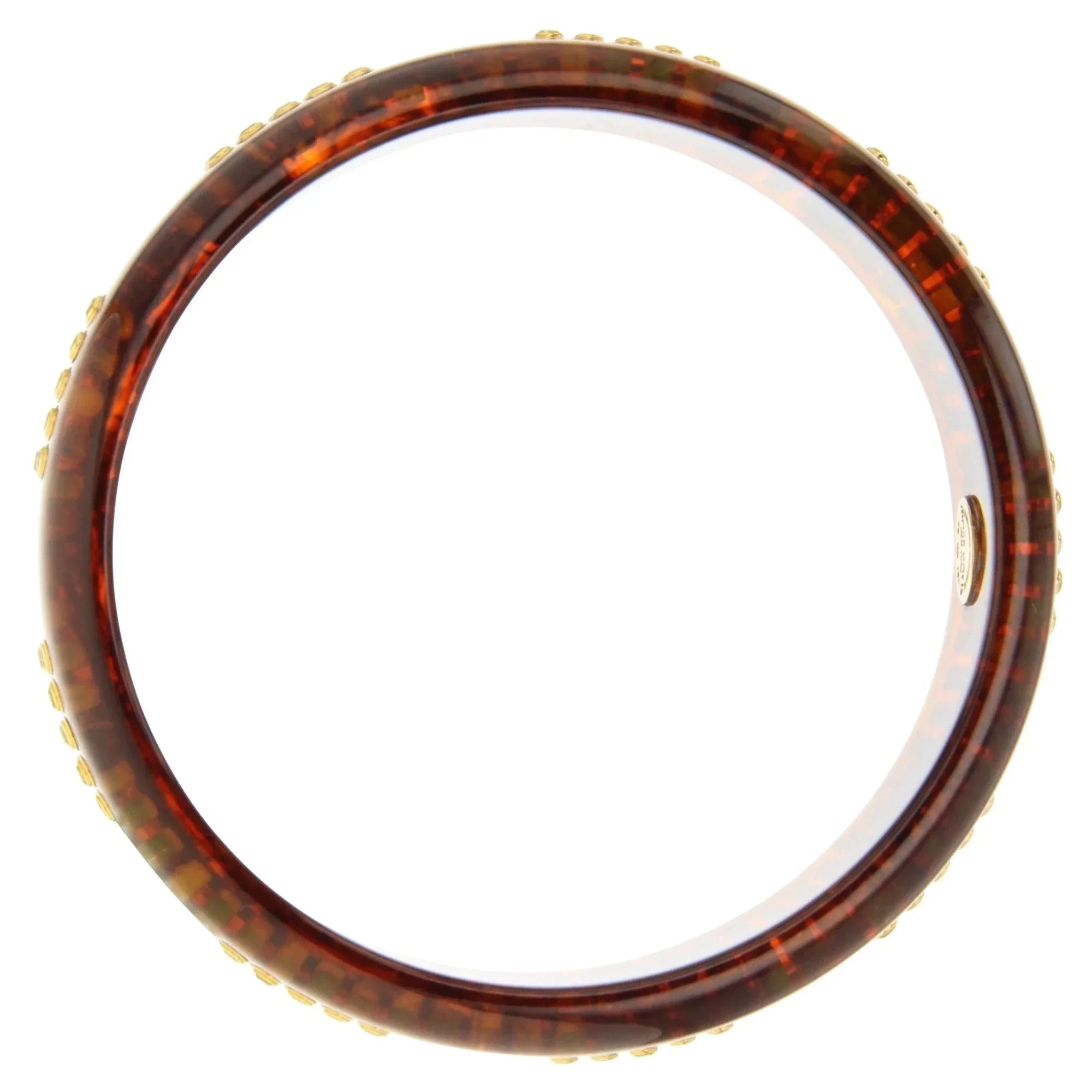 Dorothea Remi Bangle | Polka dot bangle with inlay and stones.