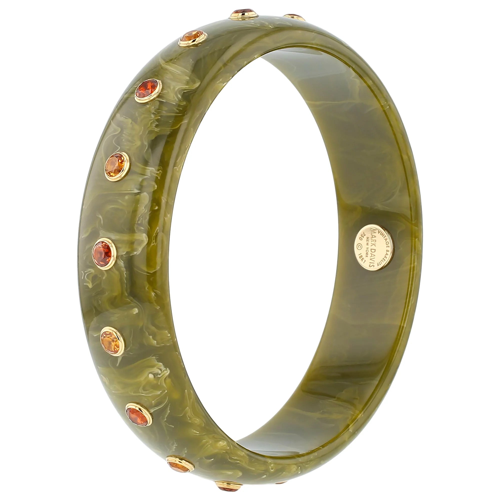 Evelyn Bangle | Bakelite with stones. 