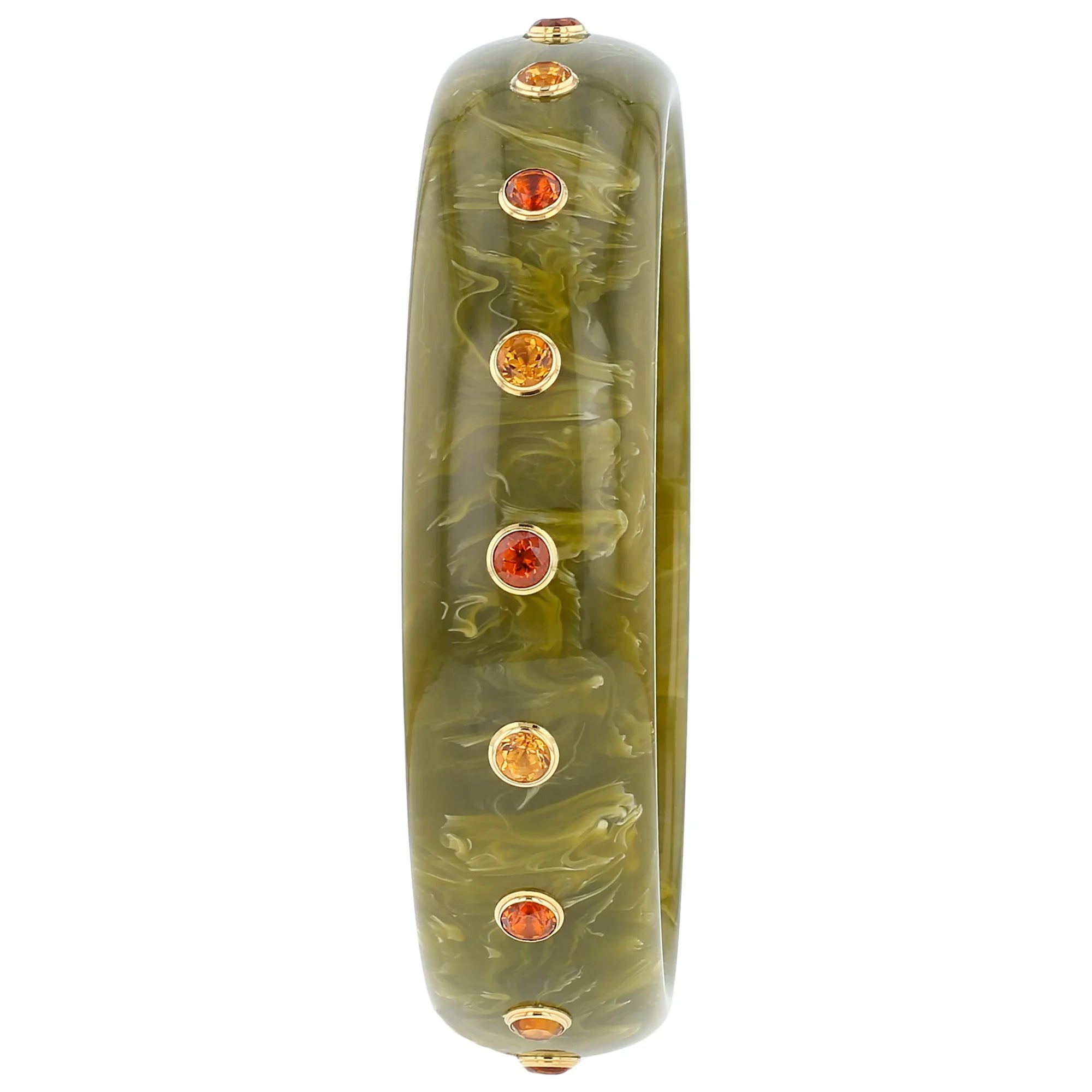 Evelyn Bangle | Bakelite with stones. 