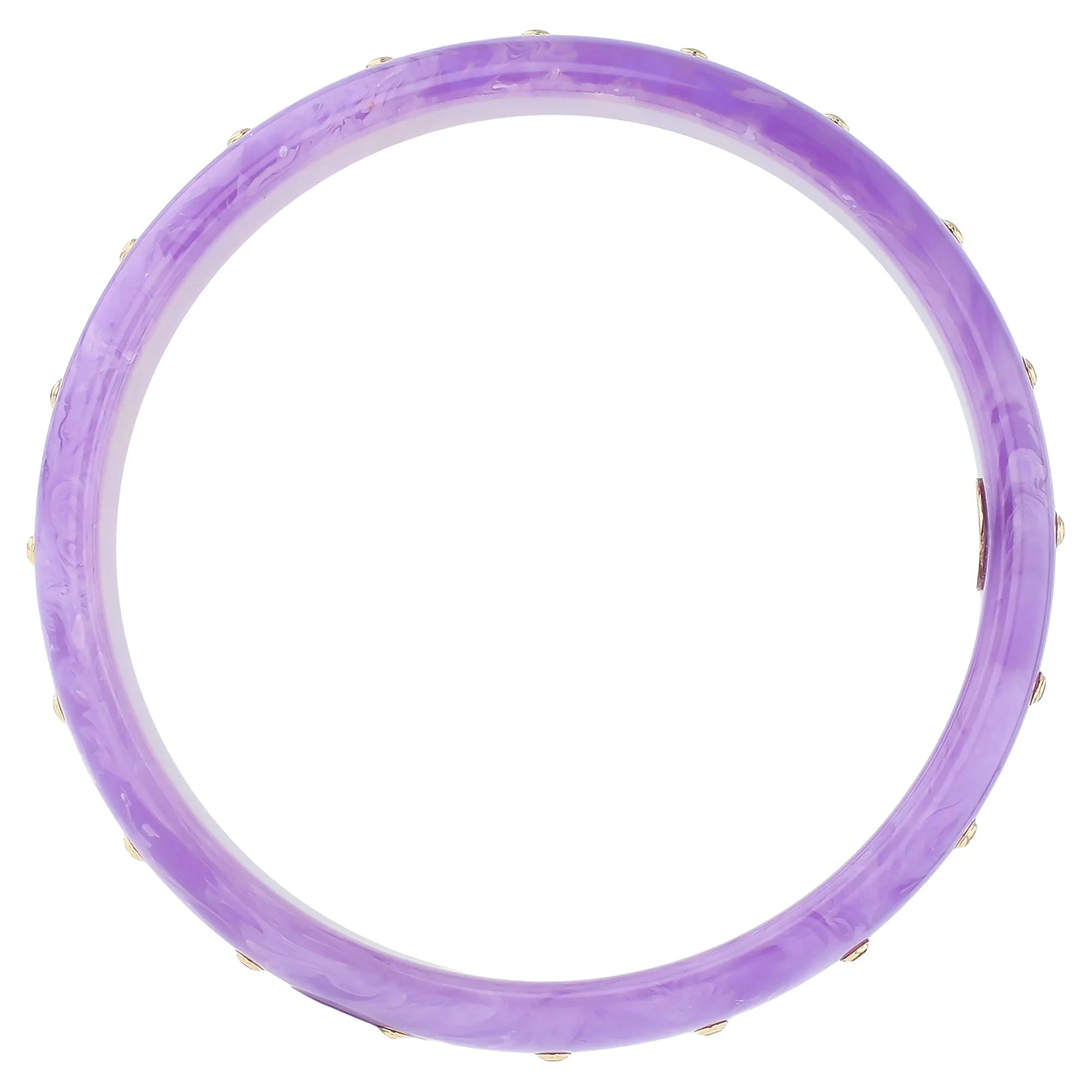 Evelyn Bangle | Light purple bakelite with stones. 