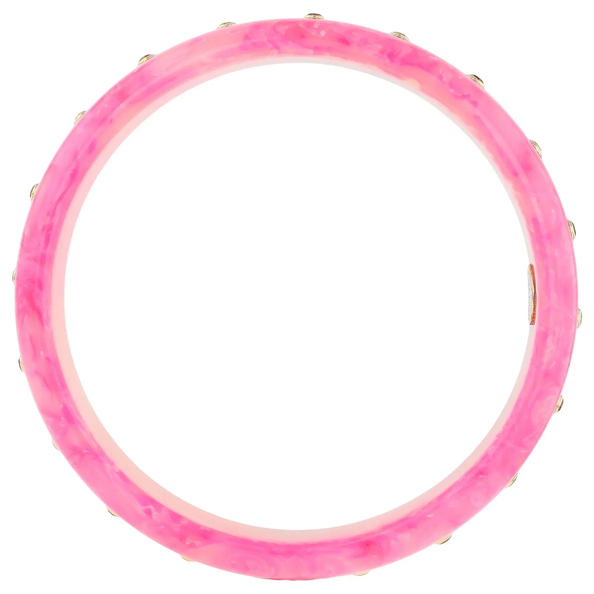 Evelyn Bangle | Amaranth bakelite with stones.