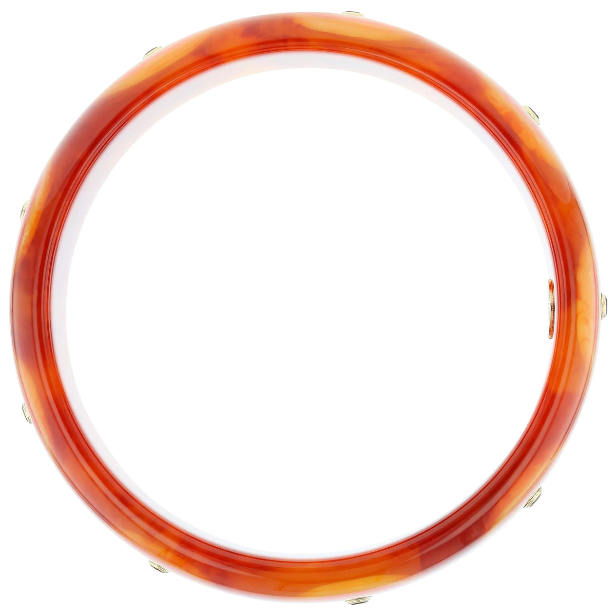 Ezra Bangle | Bakelite With Inlay And Stones.
