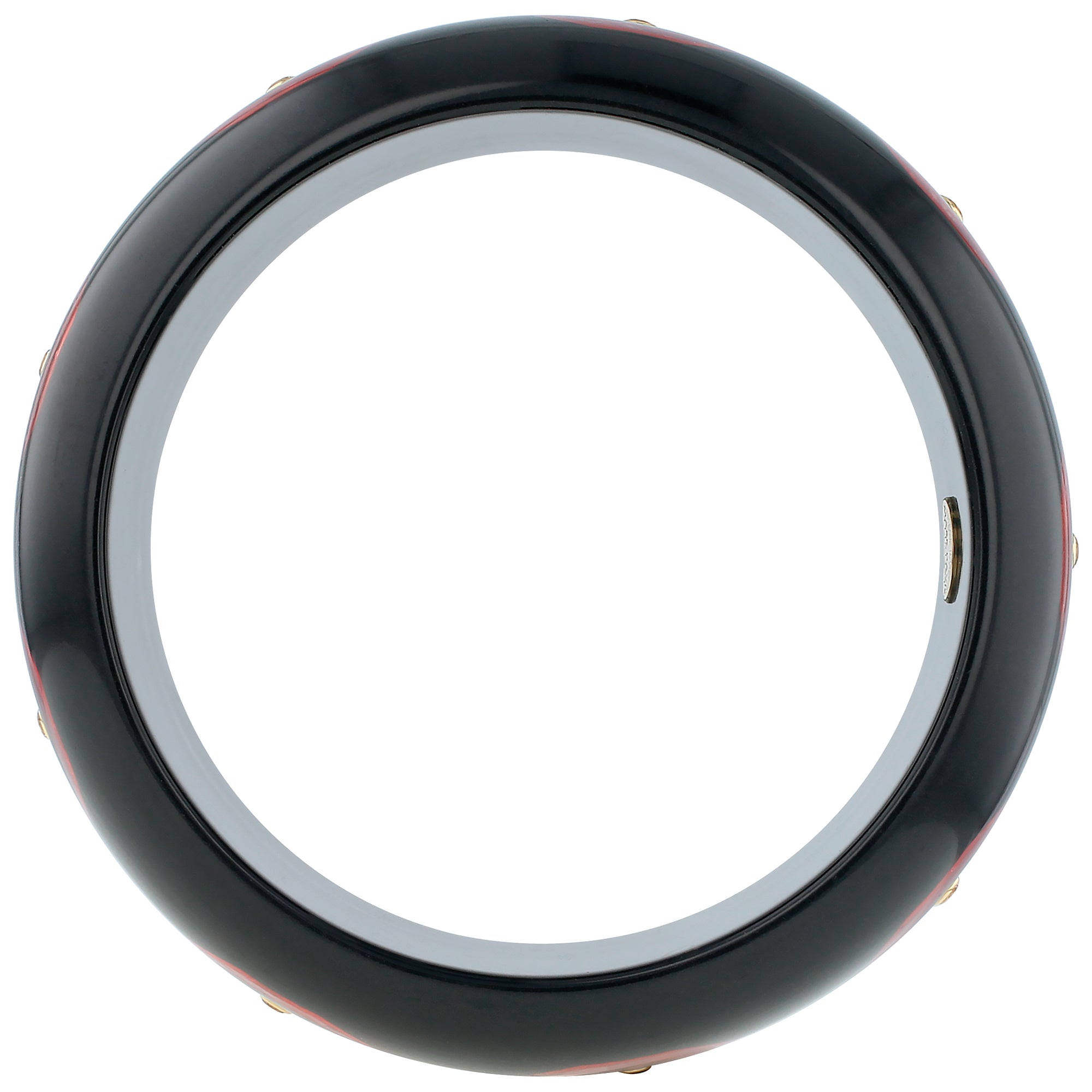Ezra Bangle | Bakelite with inlay and stones. 