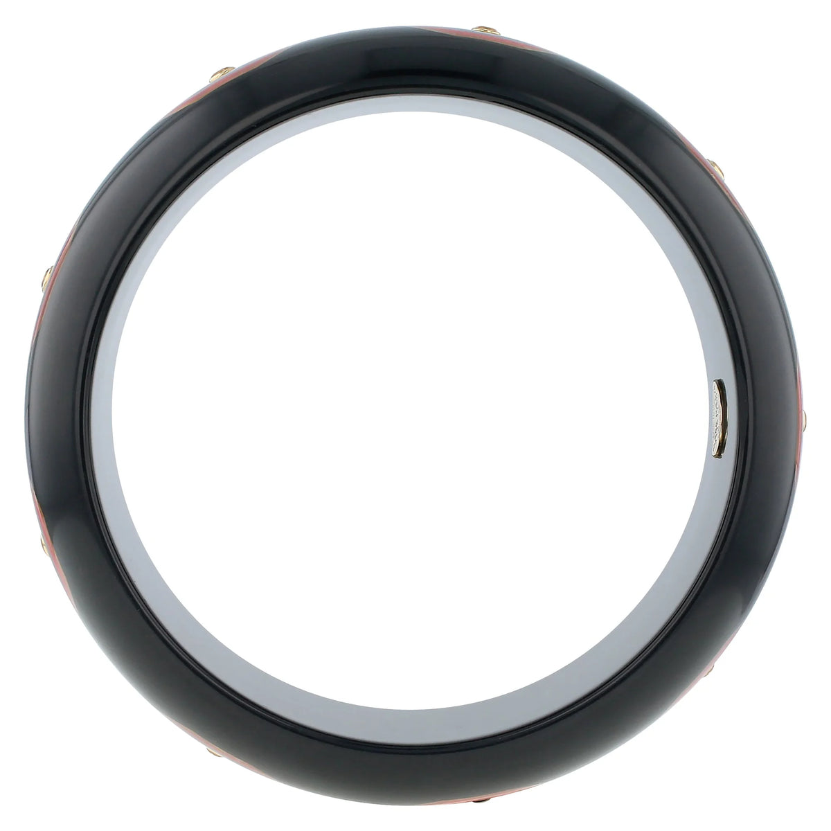 Ezra Bangle | Bakelite with inlay and stones. 