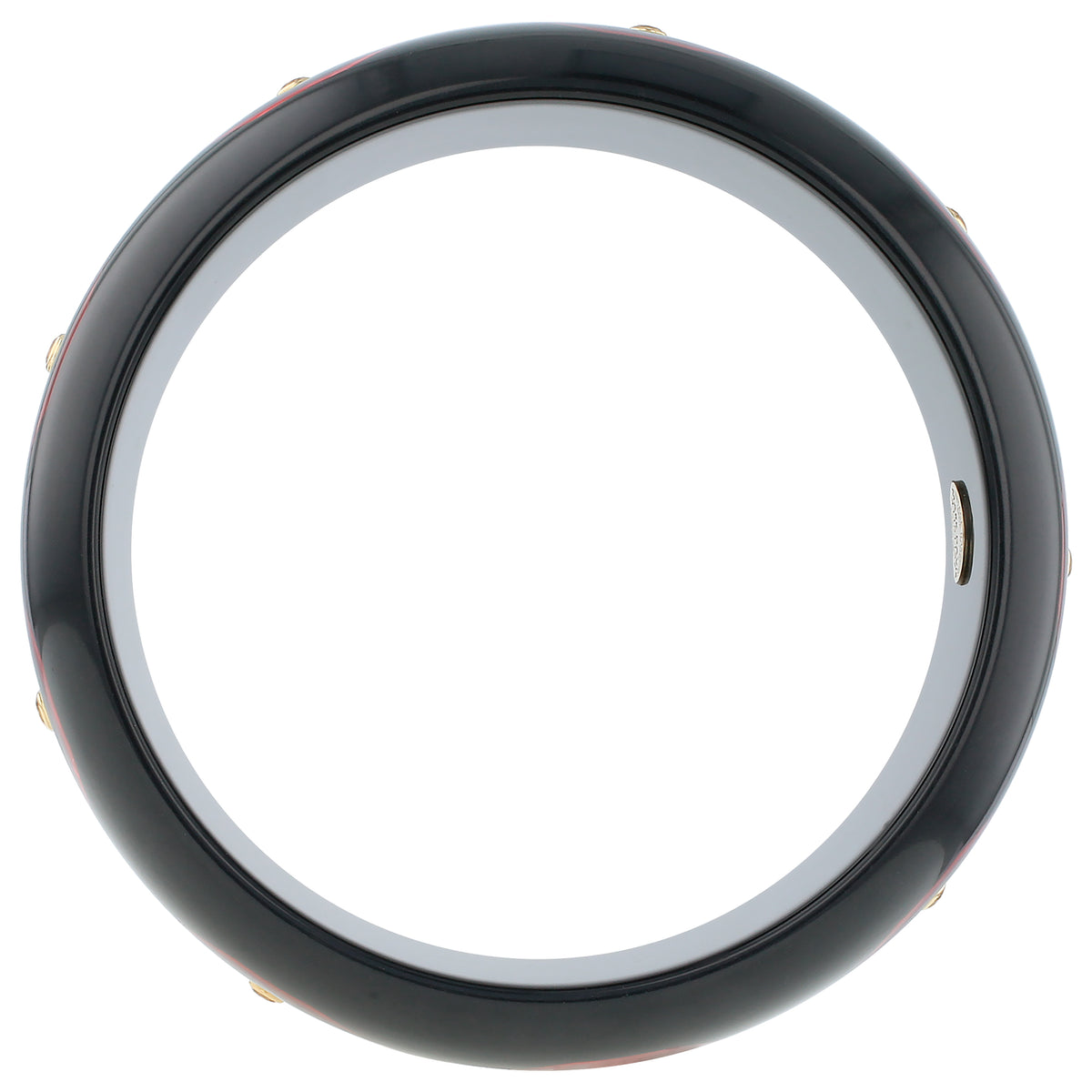 Ezra Bangle | Bakelite with inlay and stones. 
