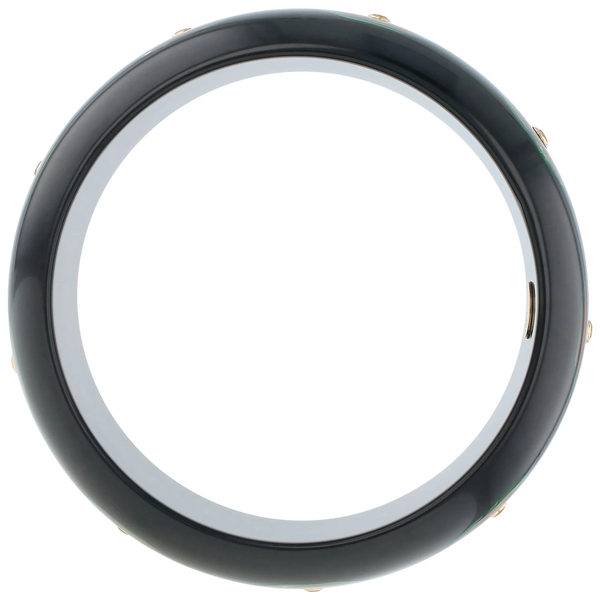 Ezra Bangle | Bakelite with inlay and stones. 