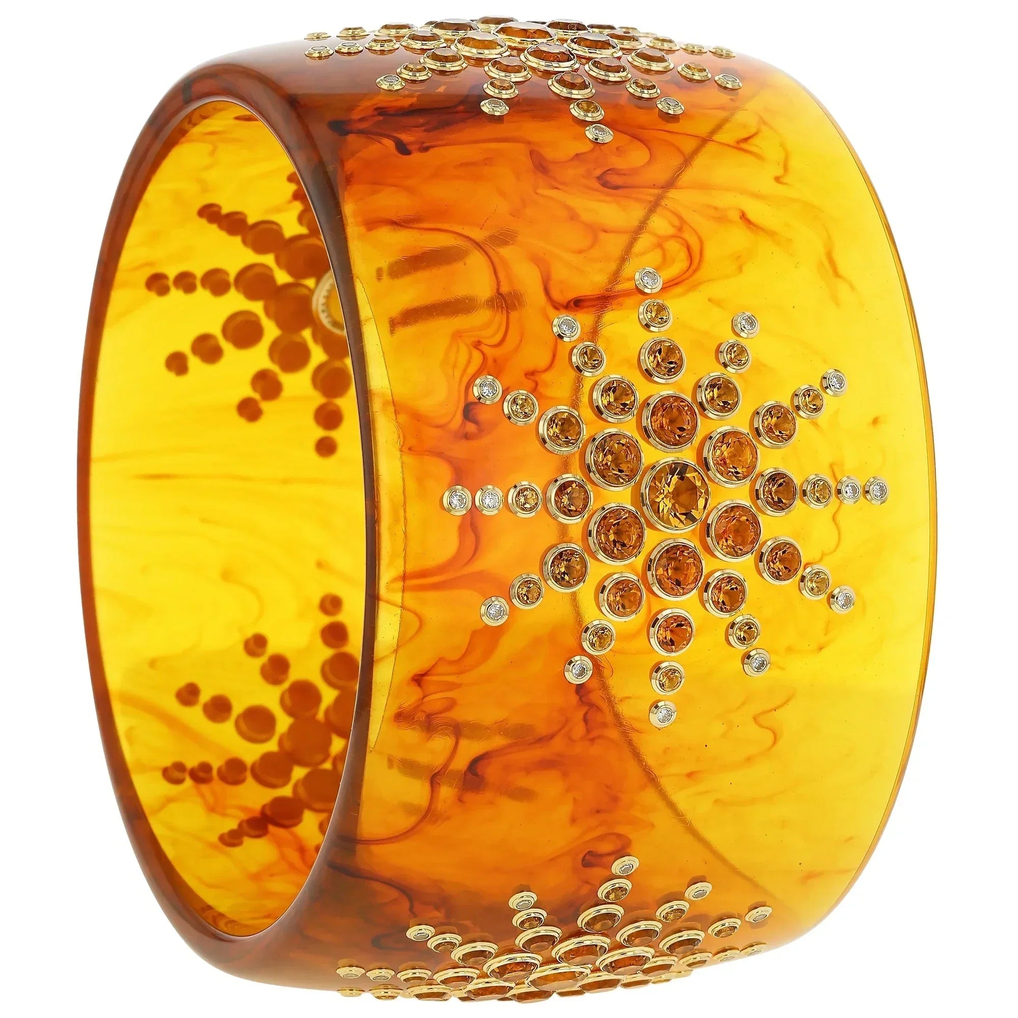 Gabriella Bangle | Bakelite with fireworks gem design.