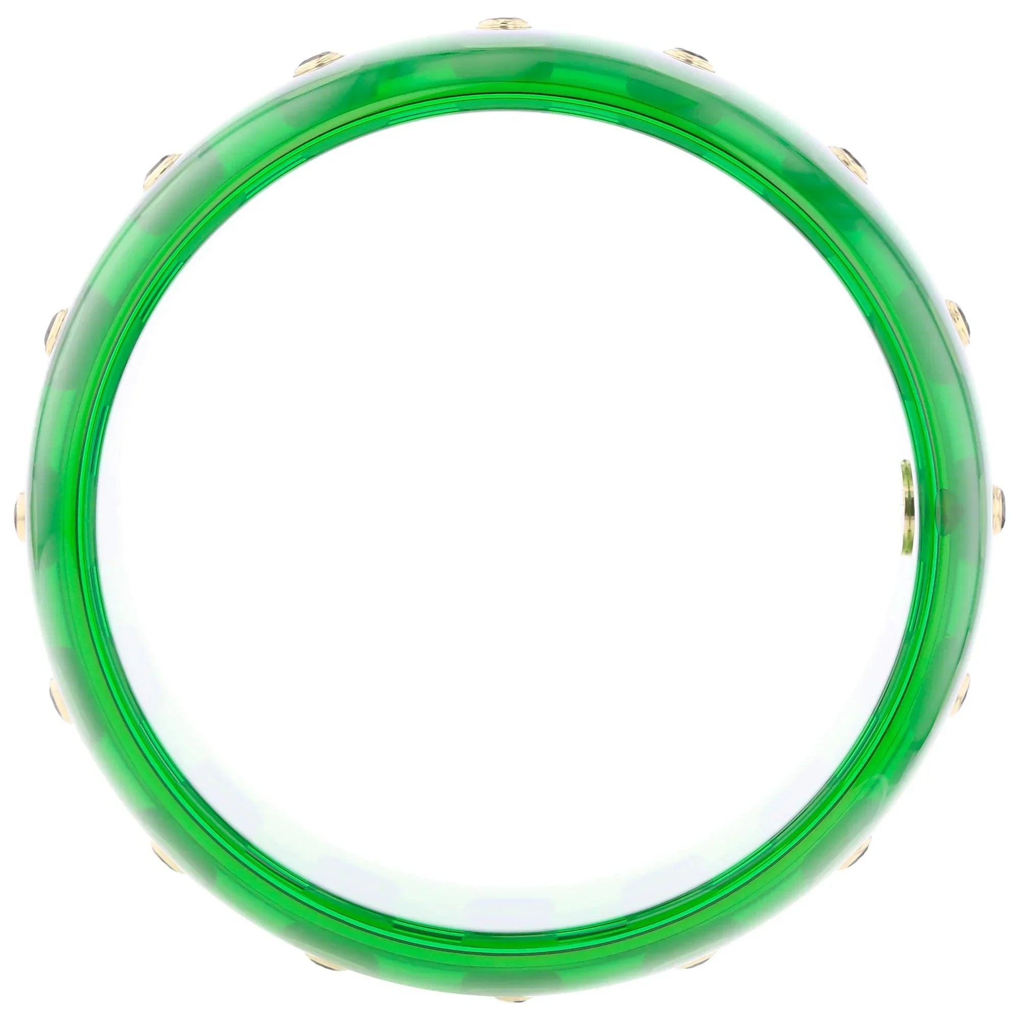 Hestia Bangle | Bakelite with inlay and stones. 