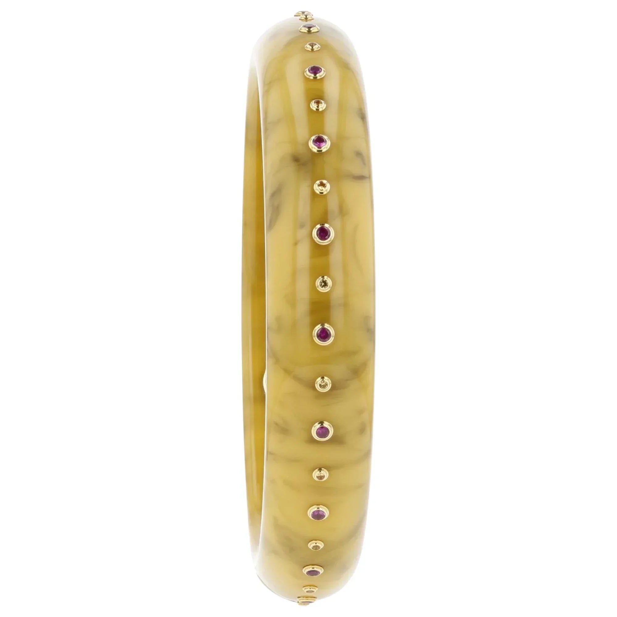Iris Bangle | Pretty bakelite bangle with stones.